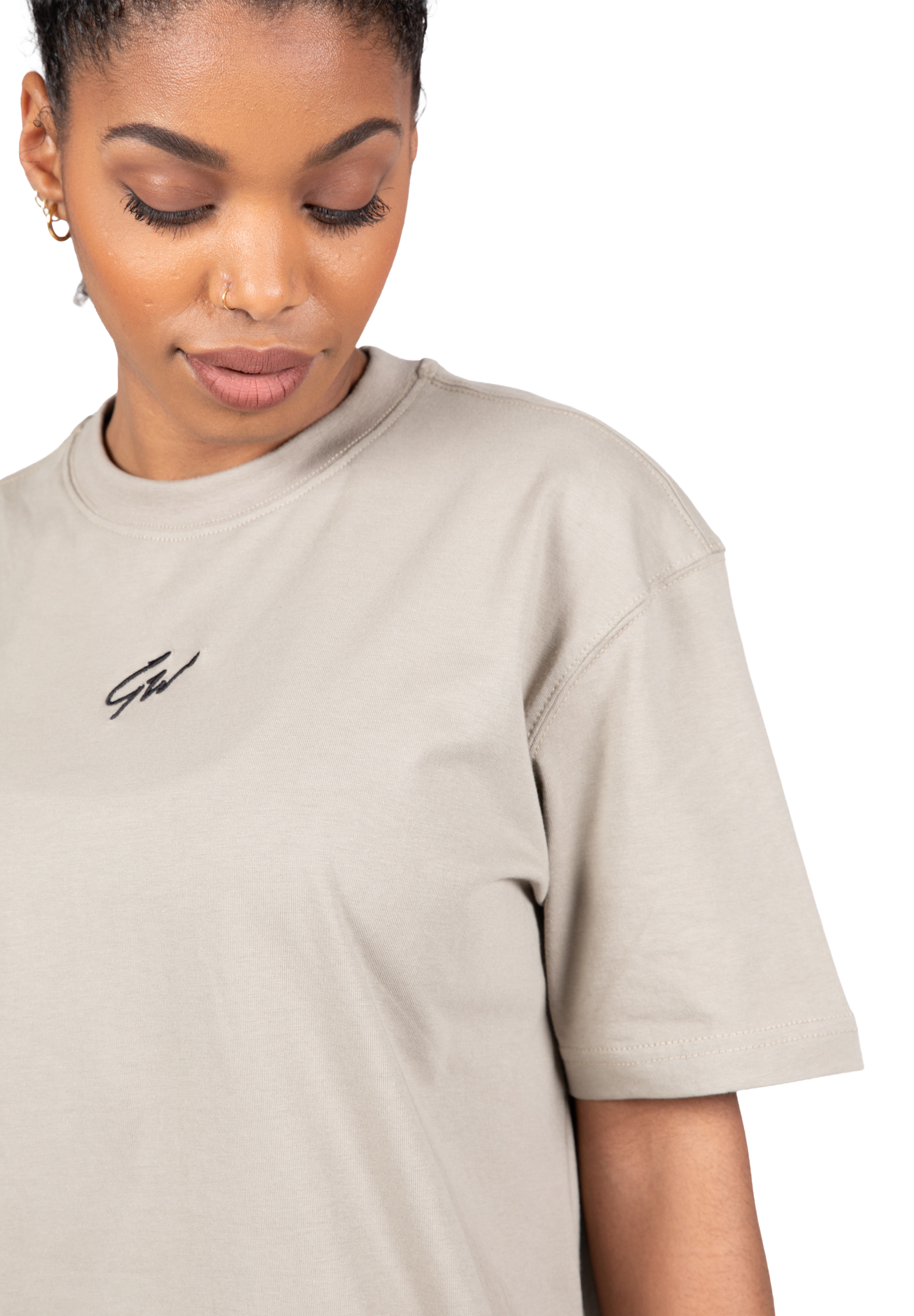 Gorilla Wear Bixby Oversized T-Shirt T-Shirt & Tops Beige