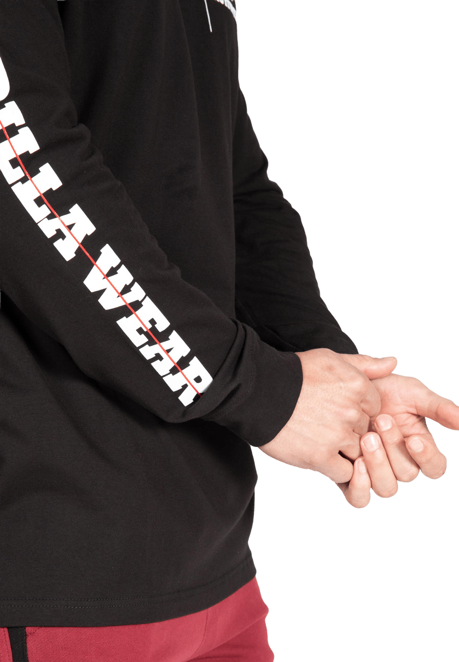 Gorilla Wear Boise Oversized Long Sleeve T-Shirt & Tops Black