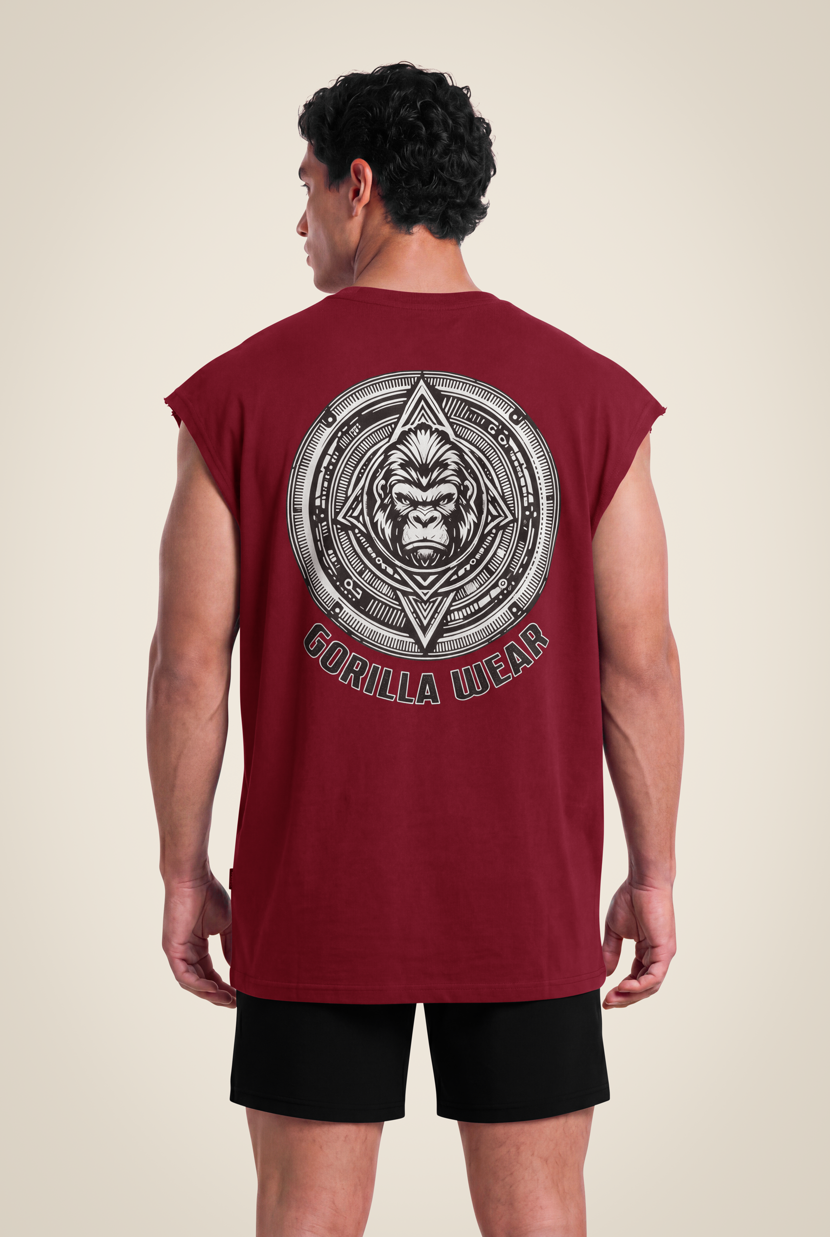 Gorilla Wear Bouse Cut Off Tank Top Tank Top Burgundy