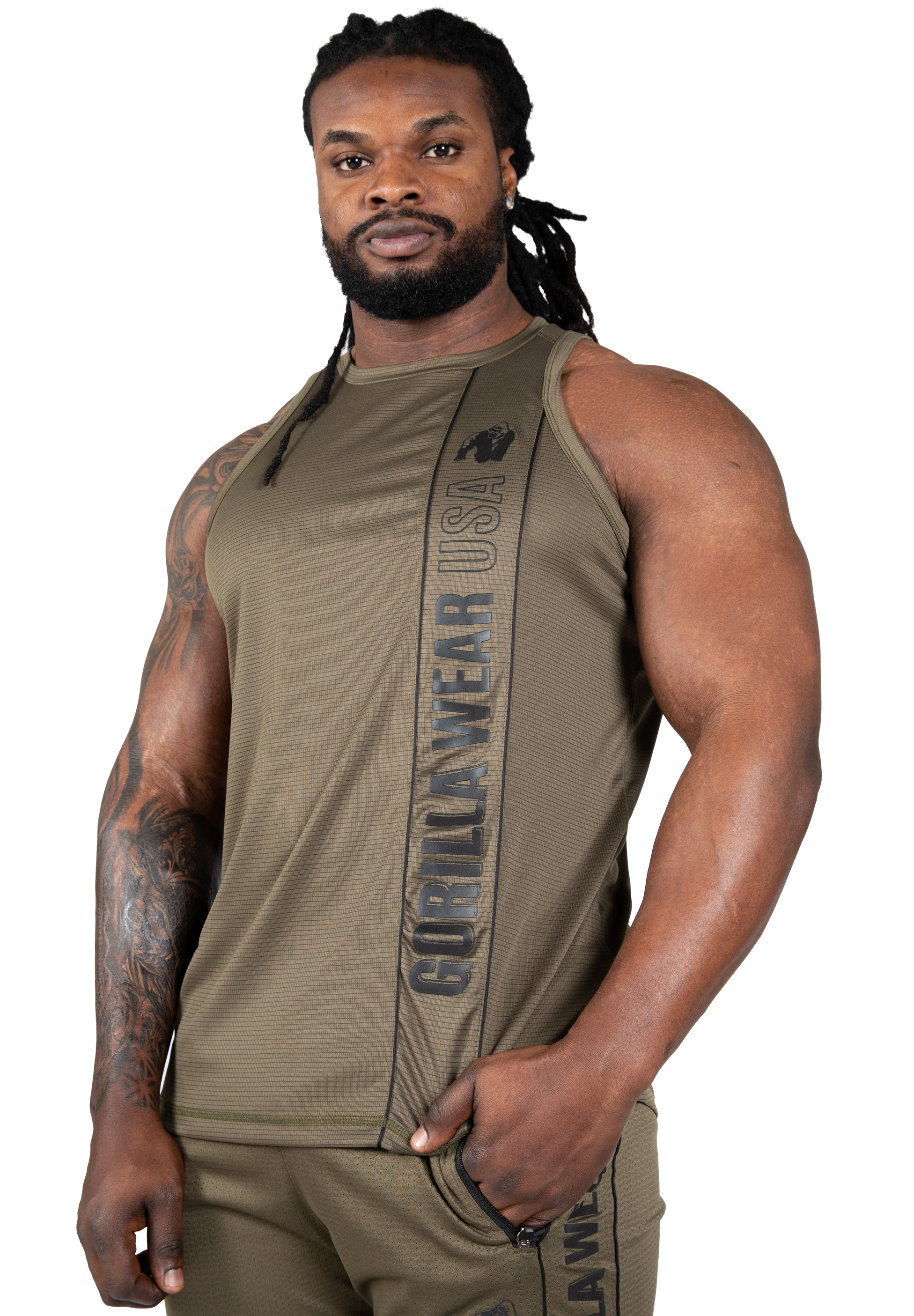 Gorilla Wear Branson Tank Top Tank Top Army Green/Black
