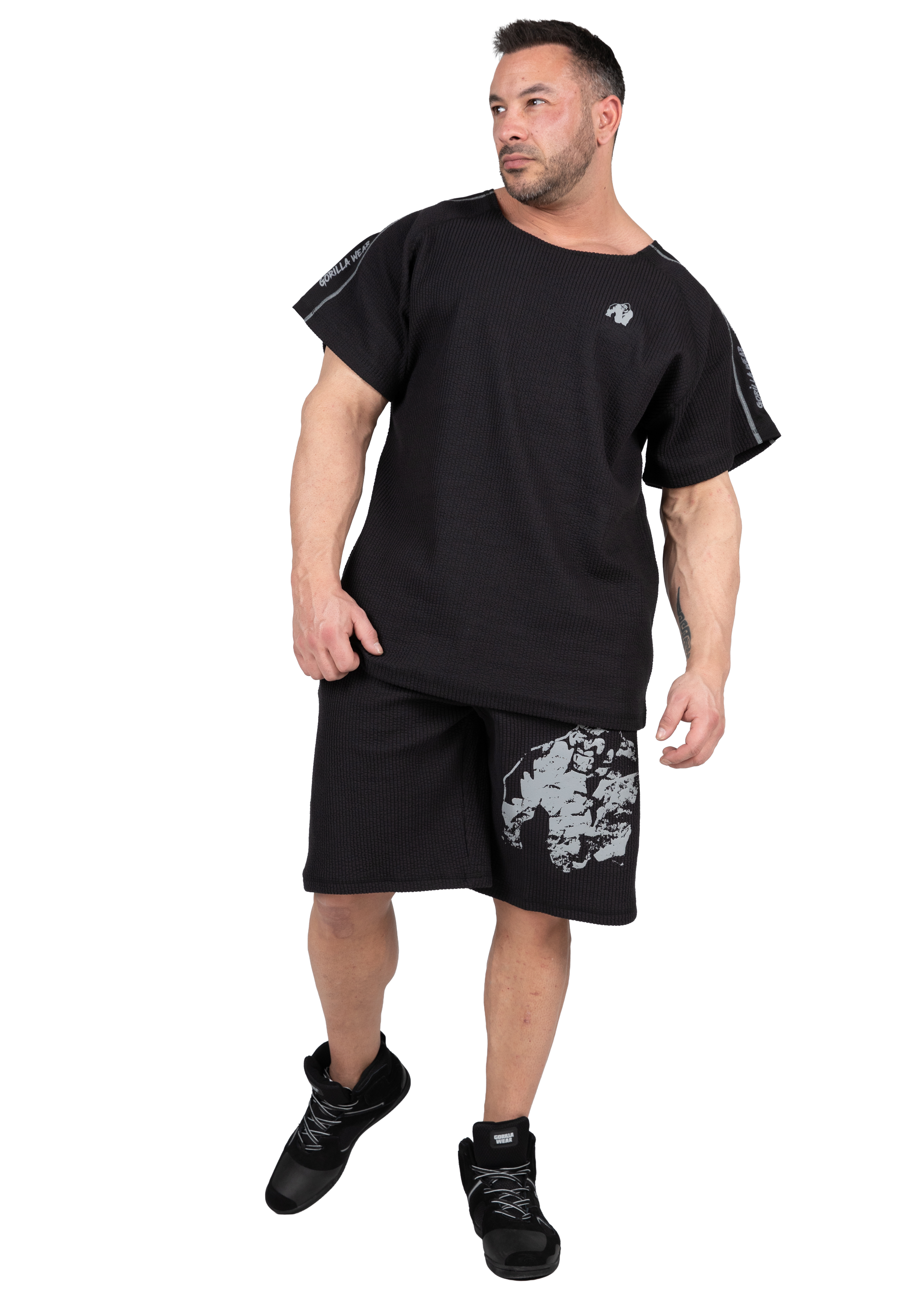Gorilla Wear Buffalo Old School Workout Shorts Shorts Black/Gray