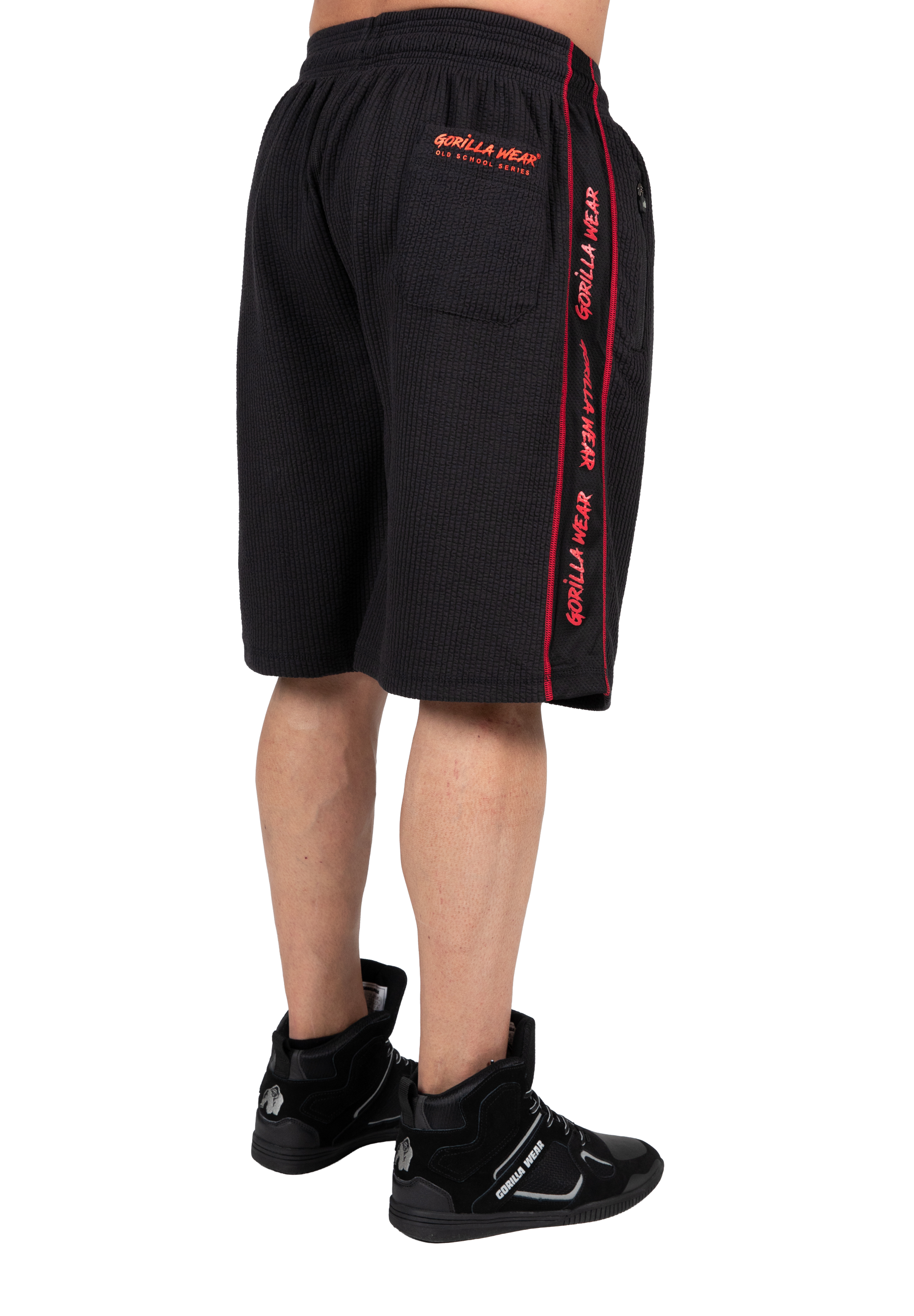 Gorilla Wear Buffalo Old School Workout Shorts Shorts Black/Red