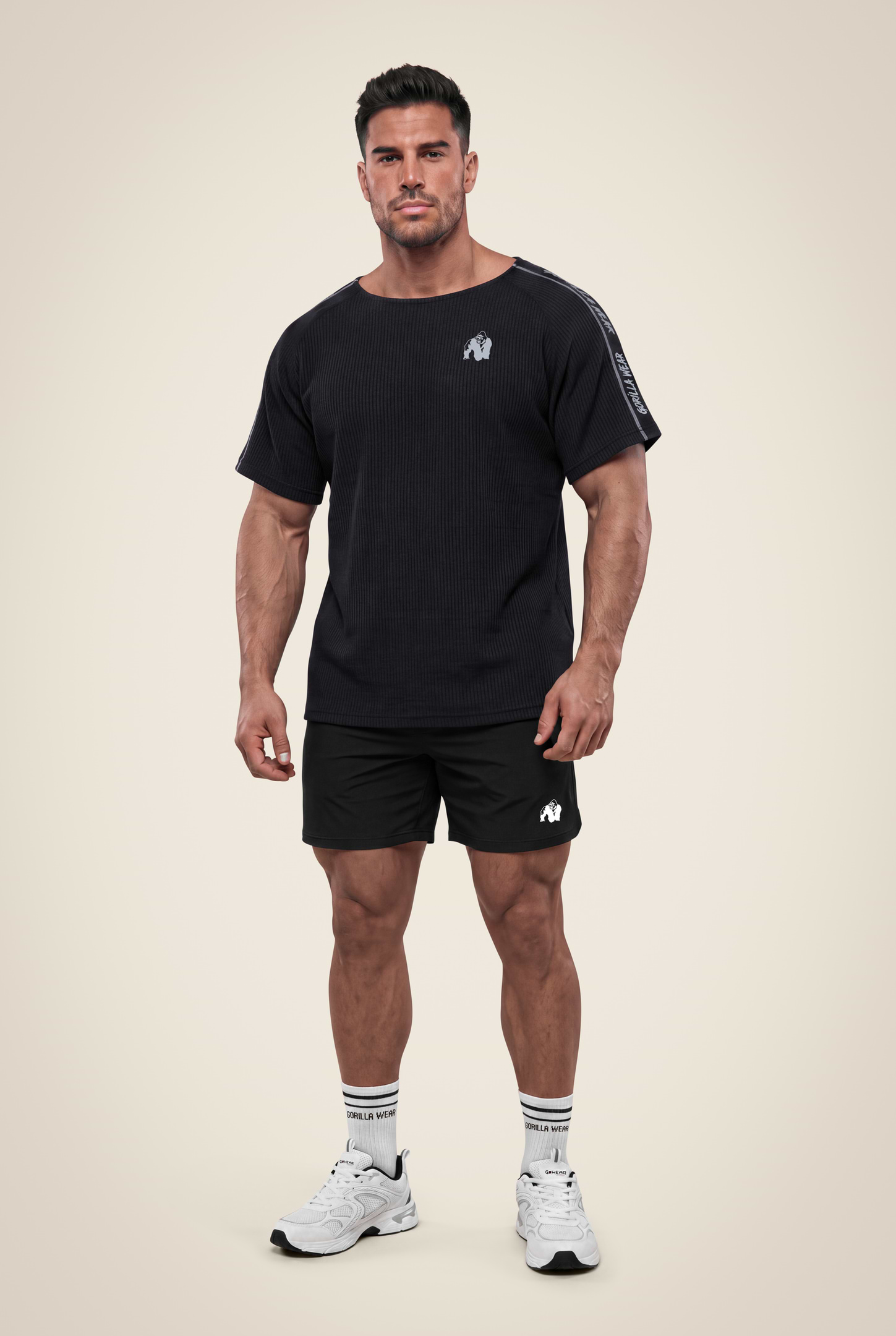 Gorilla Wear Buffalo Old School Workout Top T-Shirt & Tops Black/Gray