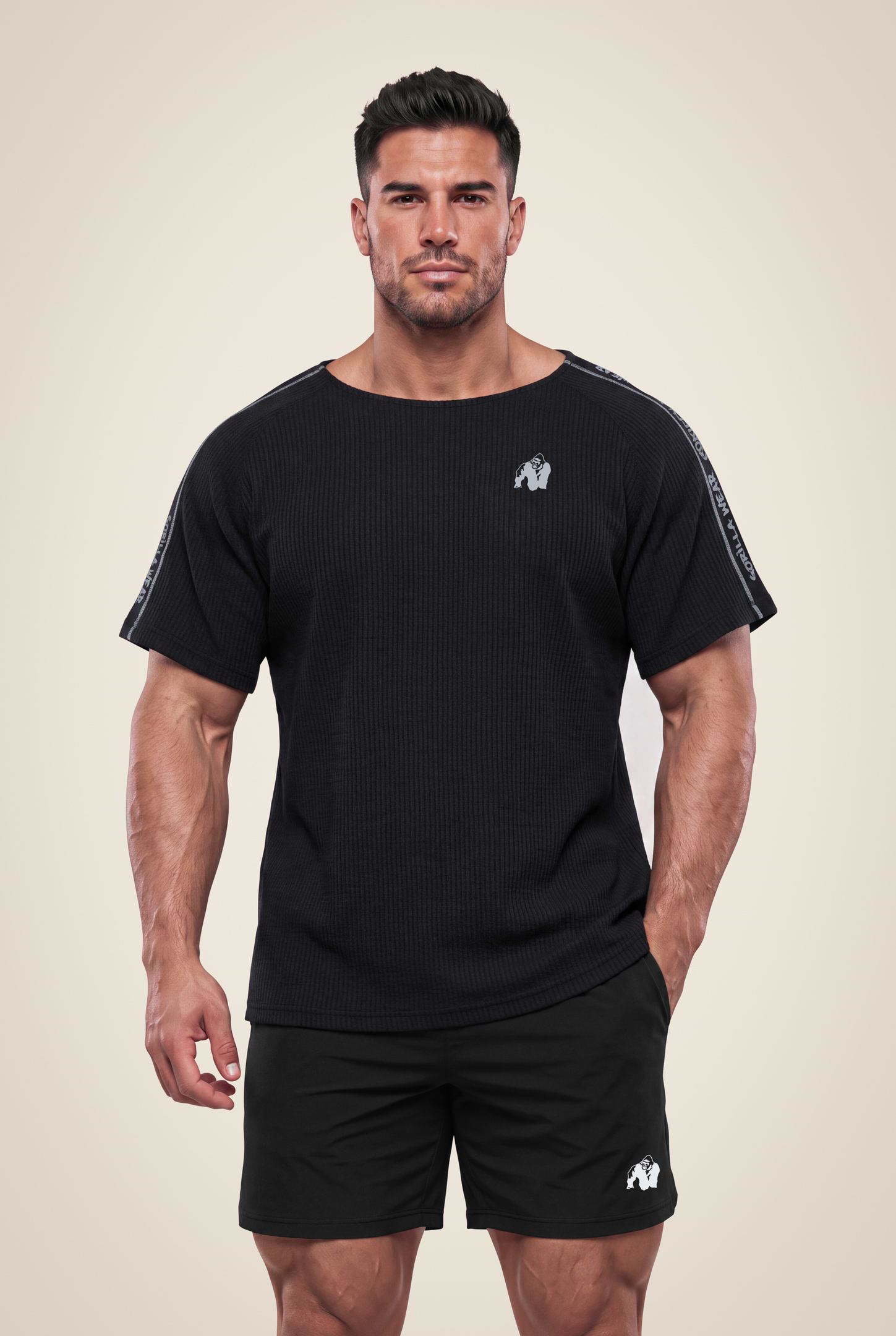 Gorilla Wear Buffalo Old School Workout Top T-Shirt & Tops Black/Gray