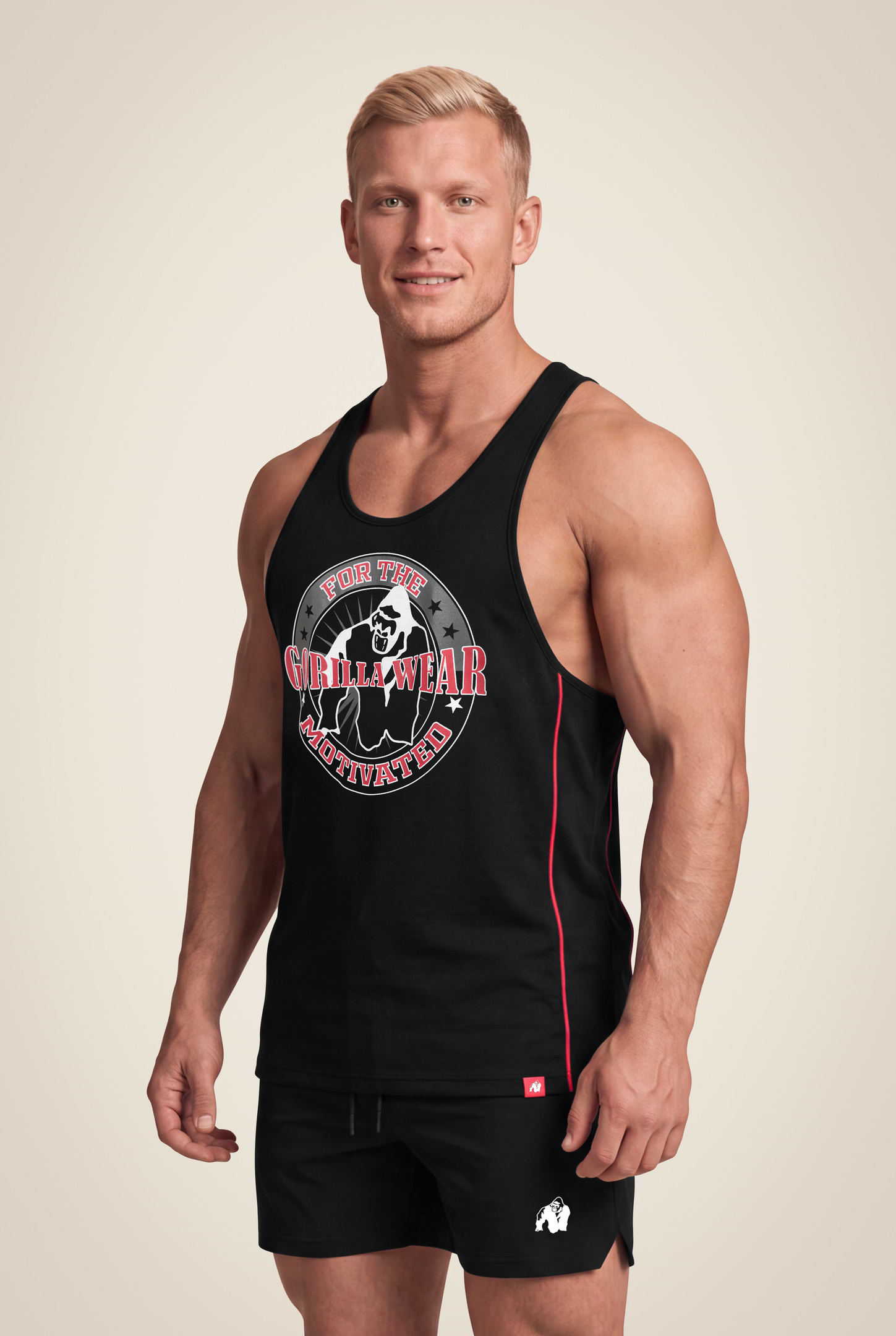 Gorilla Wear Casper Stringer Tank Top Black/Red