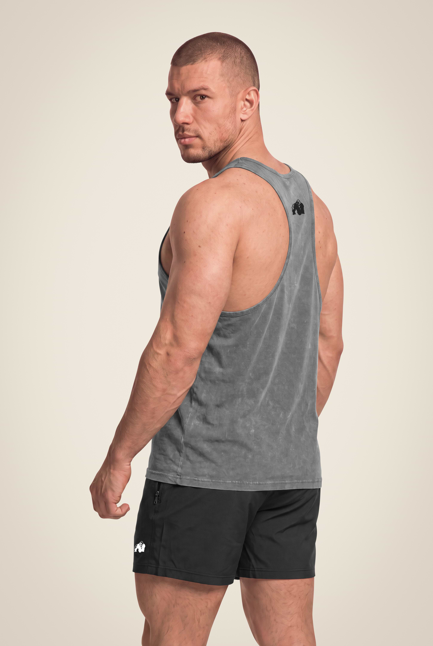 Gorilla Wear Churchill Stringer Tank Top Washed Gray