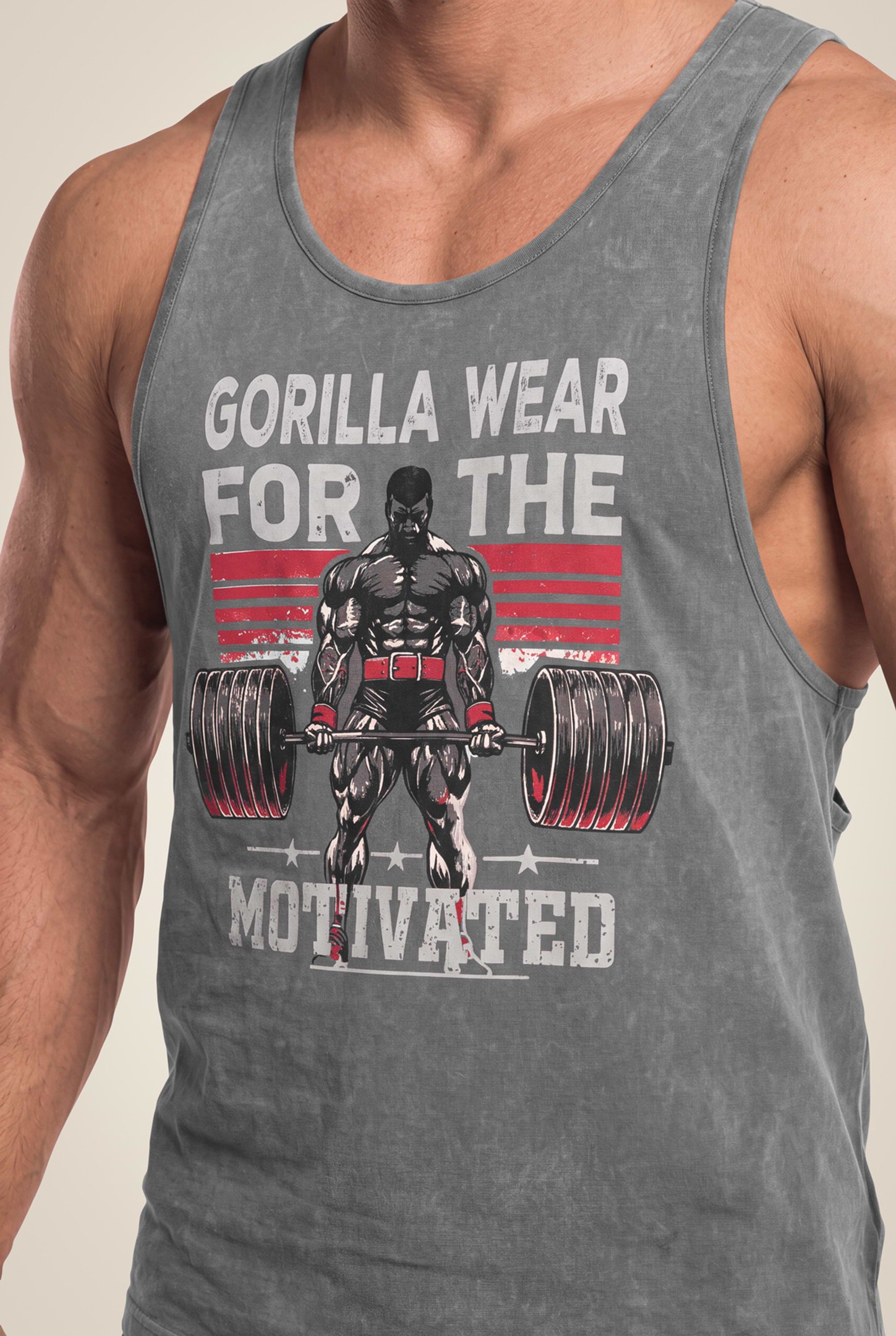 Gorilla Wear Churchill Stringer Tank Top Washed Gray