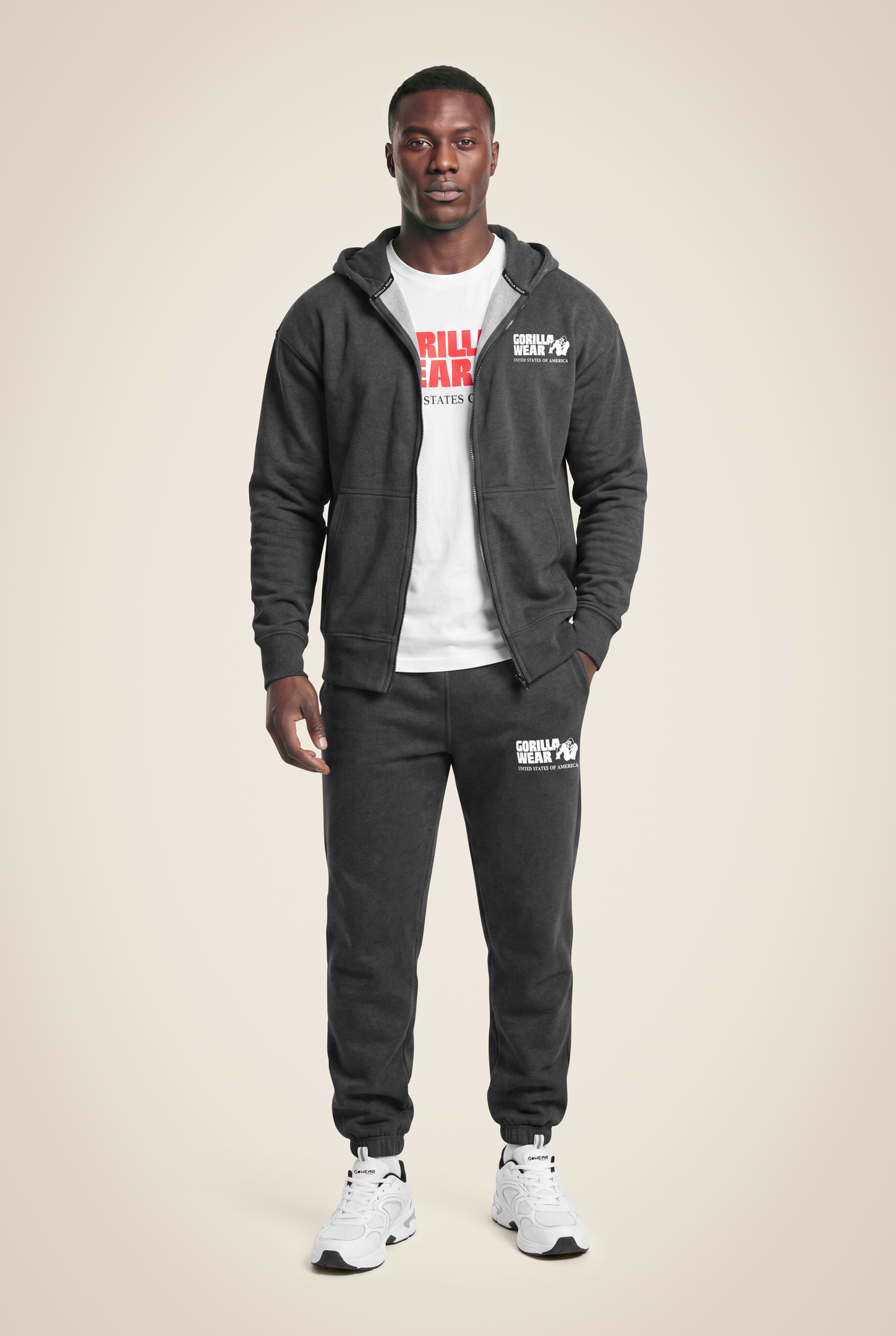 Gorilla Wear Classic Oversized Sweatpants Pants Dark Gray Melange