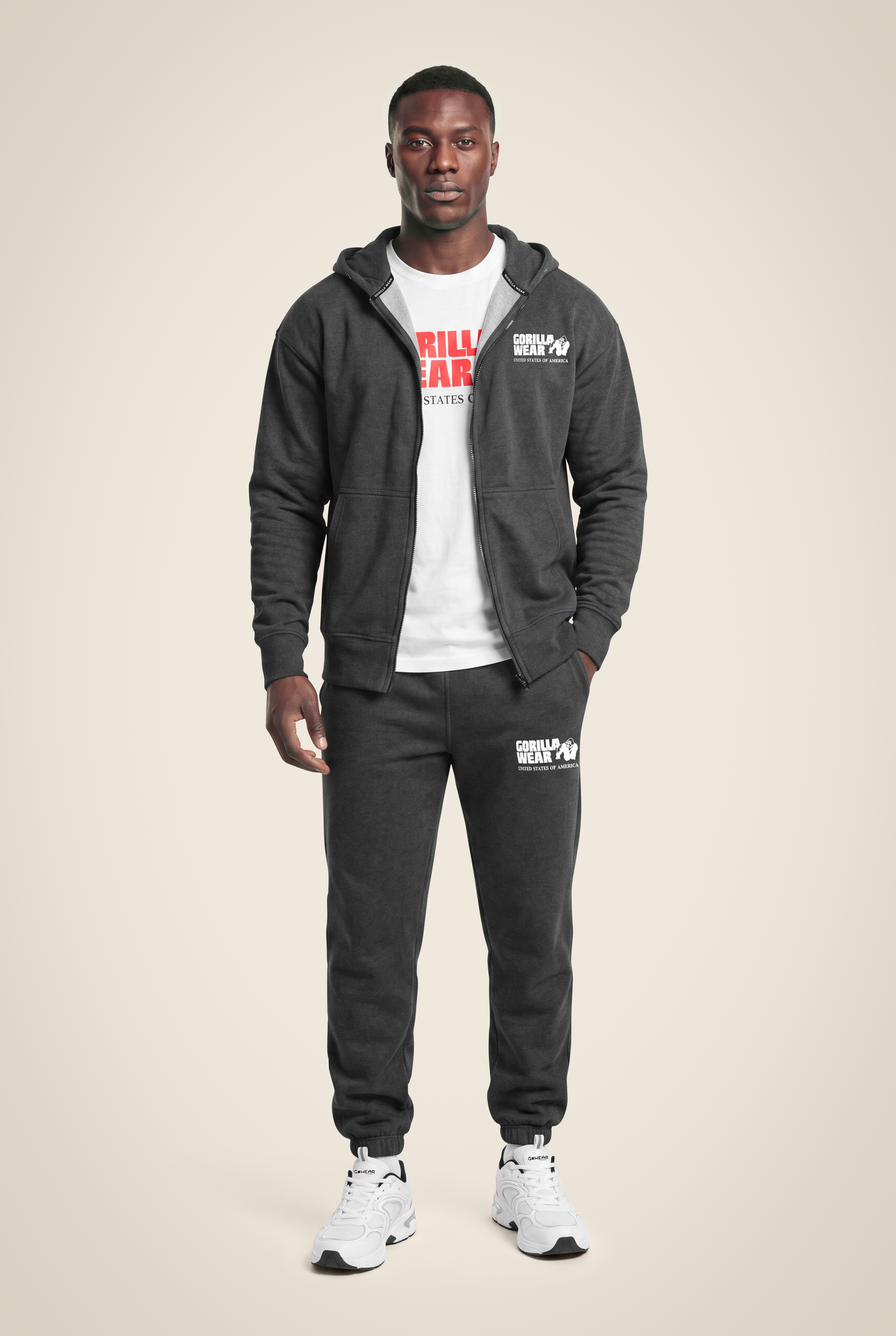 Gorilla Wear Classic Oversized Sweatpants Pants Dark Gray Melange