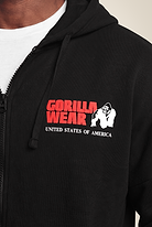 Gorilla Wear Classic Oversized Zipped Hoodie Hoodie & Sweatshirt Black