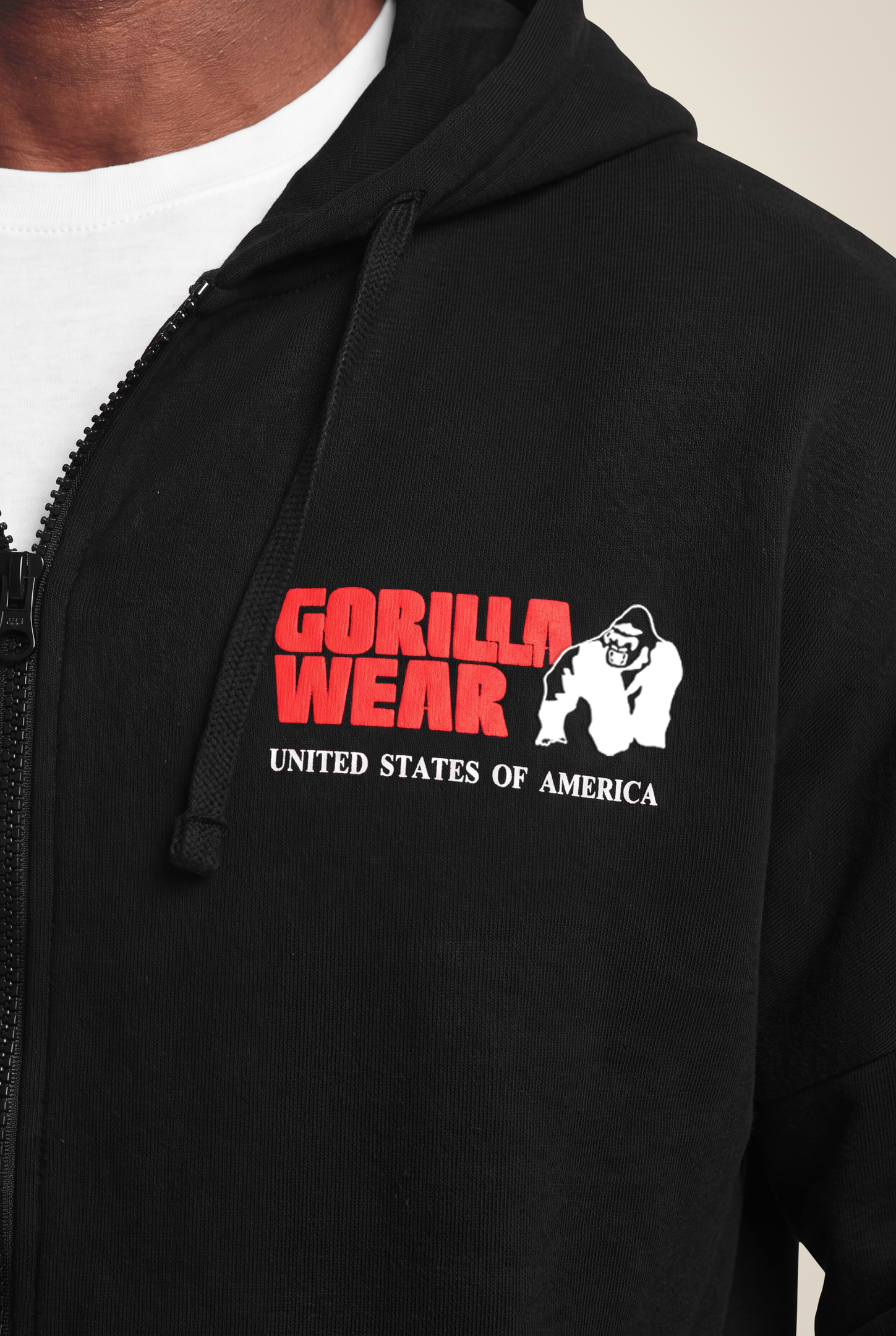 Gorilla Wear Classic Oversized Zipped Hoodie Hoodie & Sweatshirt Black
