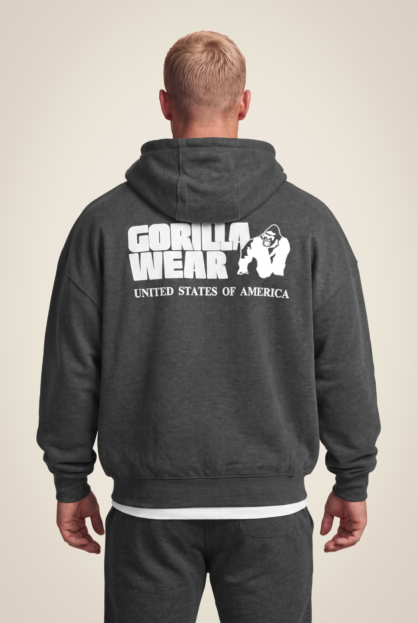 Gorilla Wear Classic Oversized Zipped Hoodie Hoodie & Sweatshirt Dark Gray Melange