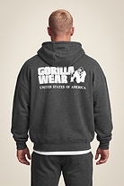 Gorilla Wear Classic Oversized Zipped Hoodie Hoodie & Sweatshirt Dark Gray Melange