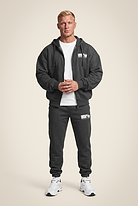 Gorilla Wear Classic Oversized Zipped Hoodie Hoodie & Sweatshirt Dark Gray Melange