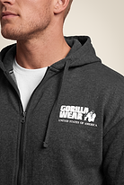 Gorilla Wear Classic Oversized Zipped Hoodie Hoodie & Sweatshirt Dark Gray Melange