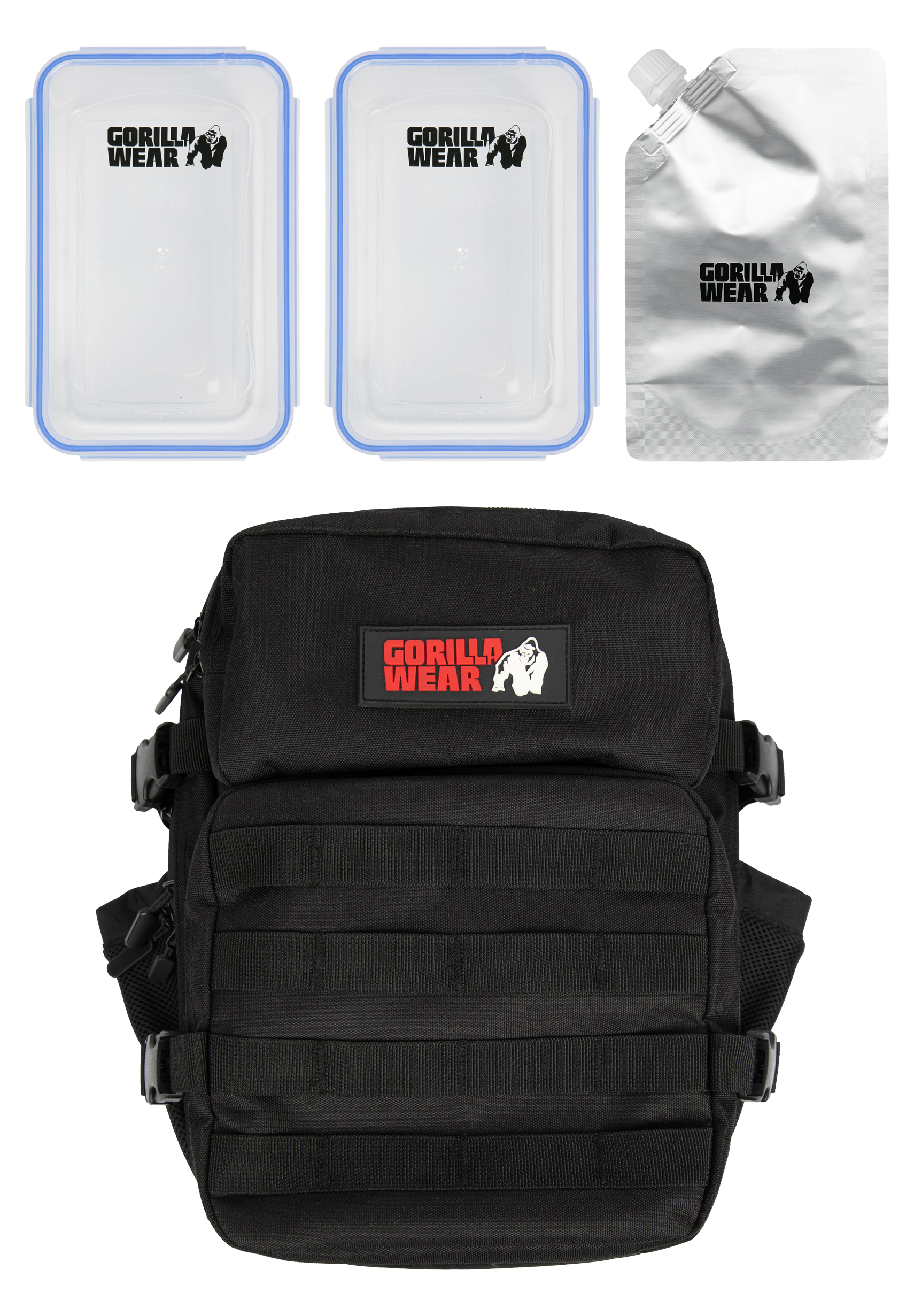 Gorilla Wear Clyde Meal Prep Backpack Gym Bags & Backpacks Black