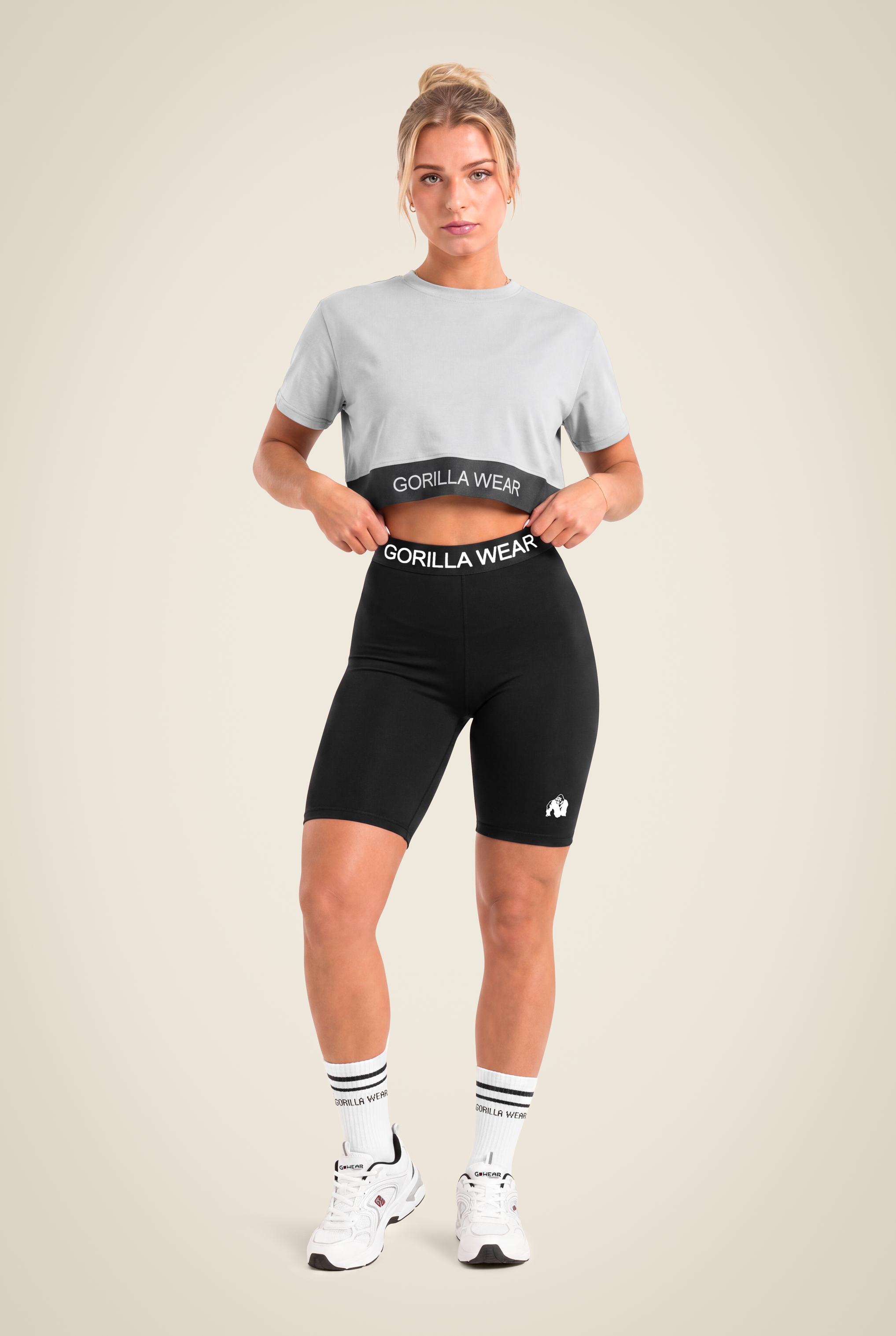 Gorilla Wear Colby Cropped T-Shirt T-Shirt & Tops Gray