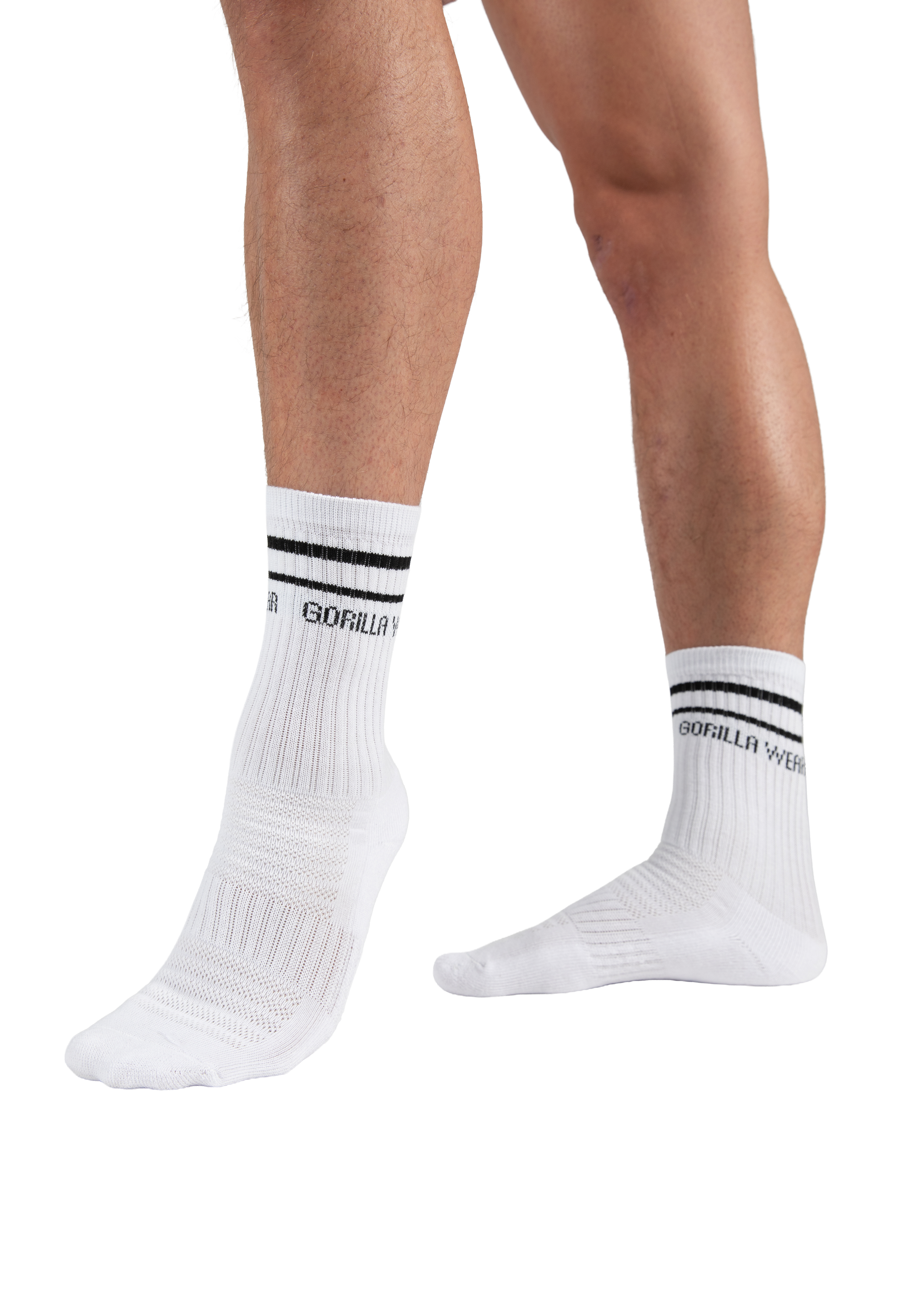 Gorilla Wear Crew Socks 2-Pack Socks White