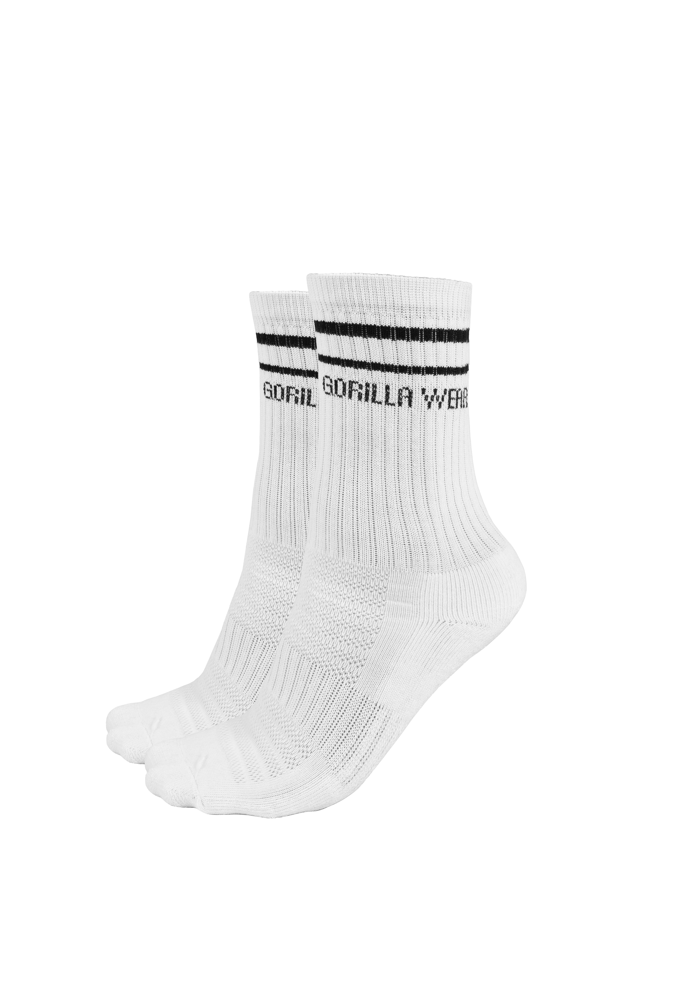 Gorilla Wear Crew Socks 2-Pack Socks White