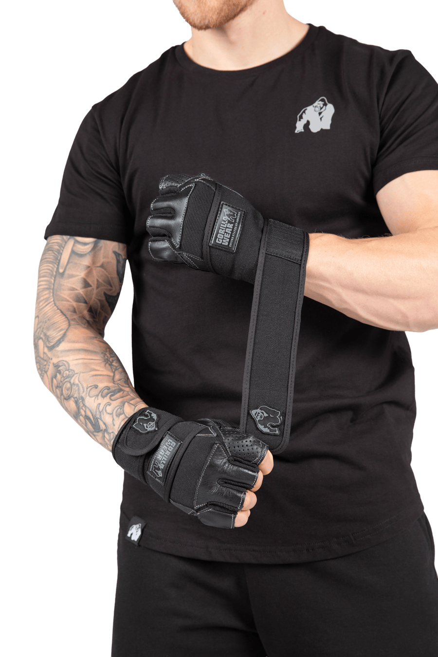 Gorilla Wear Dallas Wrist Wraps Gloves Workout Gloves & Grips Black
