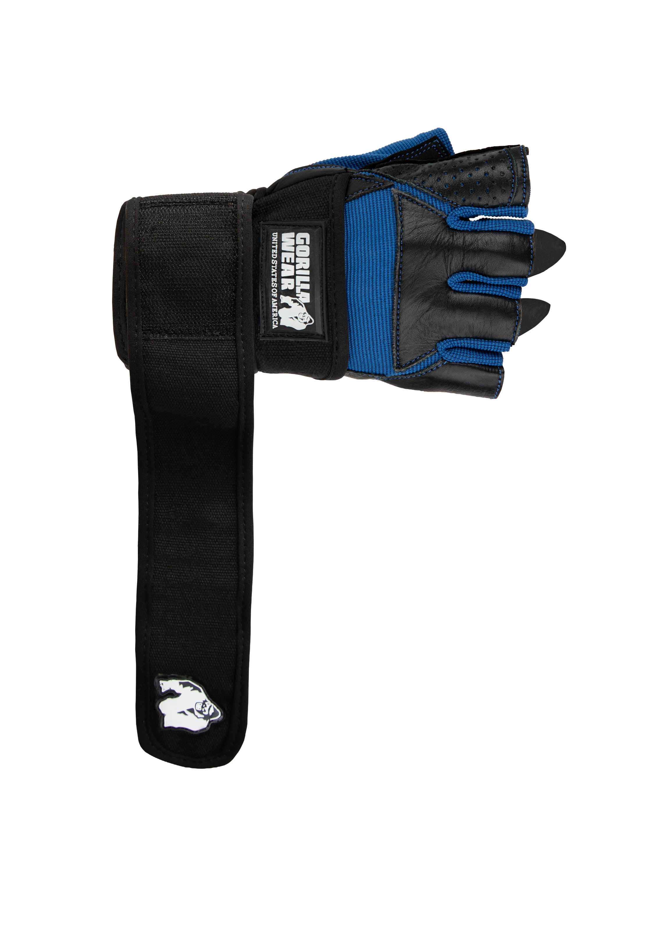 Gorilla Wear Dallas Wrist Wraps Gloves Workout Gloves & Grips Black/Blue