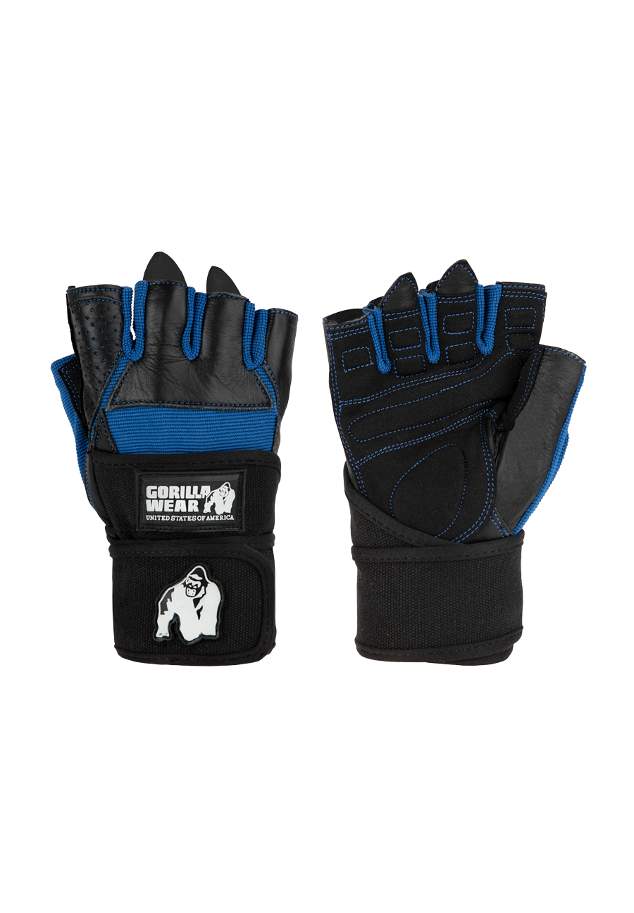 Gorilla Wear Dallas Wrist Wraps Gloves Workout Gloves & Grips Black/Blue