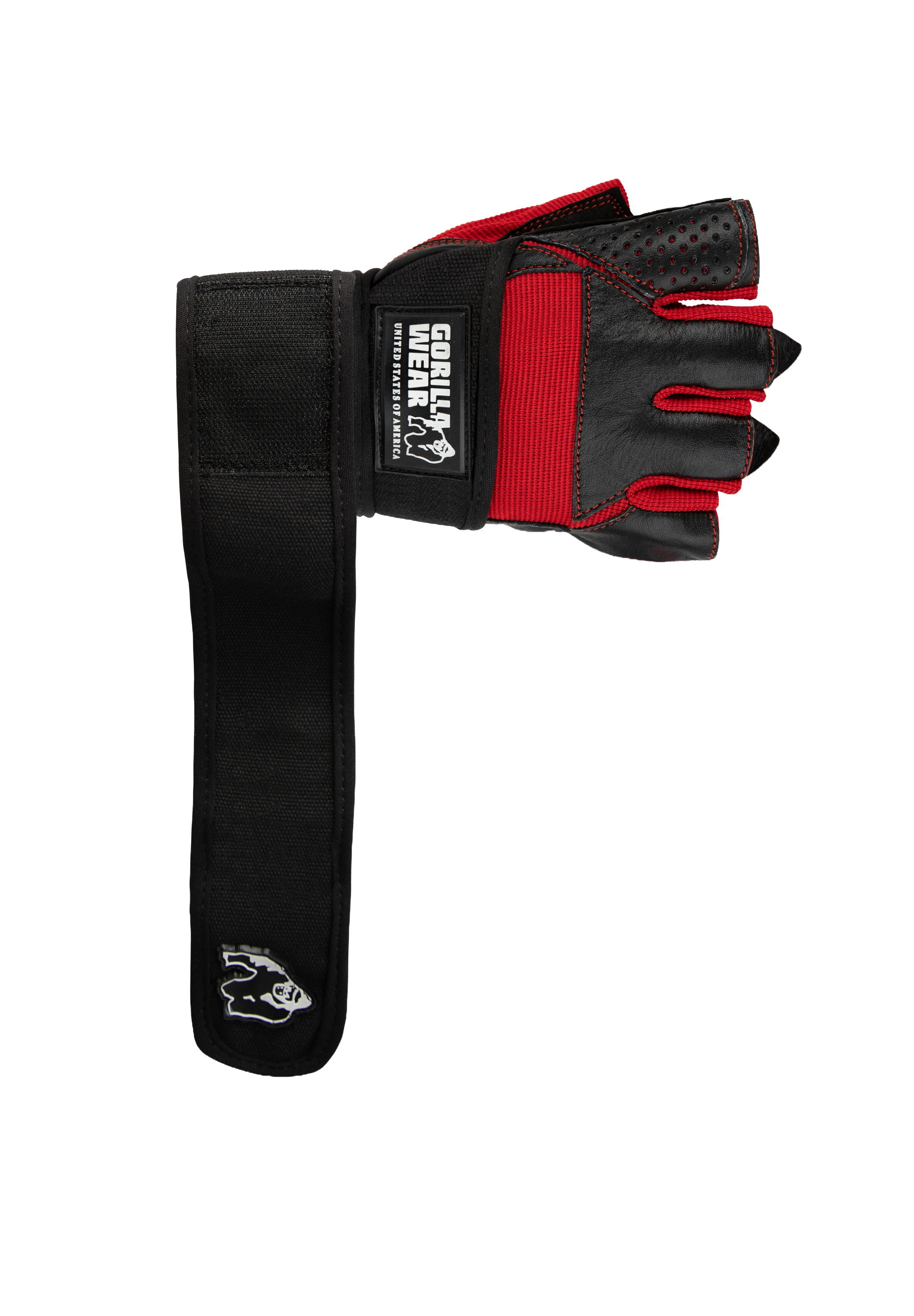 Gorilla Wear Dallas Wrist Wraps Gloves Workout Gloves & Grips Black/Red