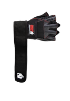 Gorilla Wear Dallas Wrist Wraps Gloves Workout Gloves & Grips Black/Red Stitched