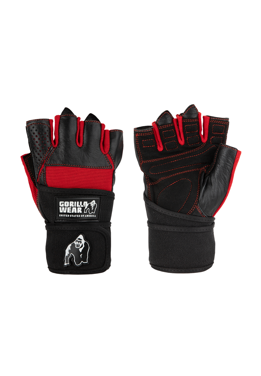 Gorilla Wear Dallas Wrist Wraps Gloves Workout Gloves & Grips Black/Red