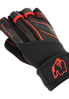 Gorilla Wear Dallas Wrist Wraps Gloves 2.0 Workout Gloves & Grips Black/Red