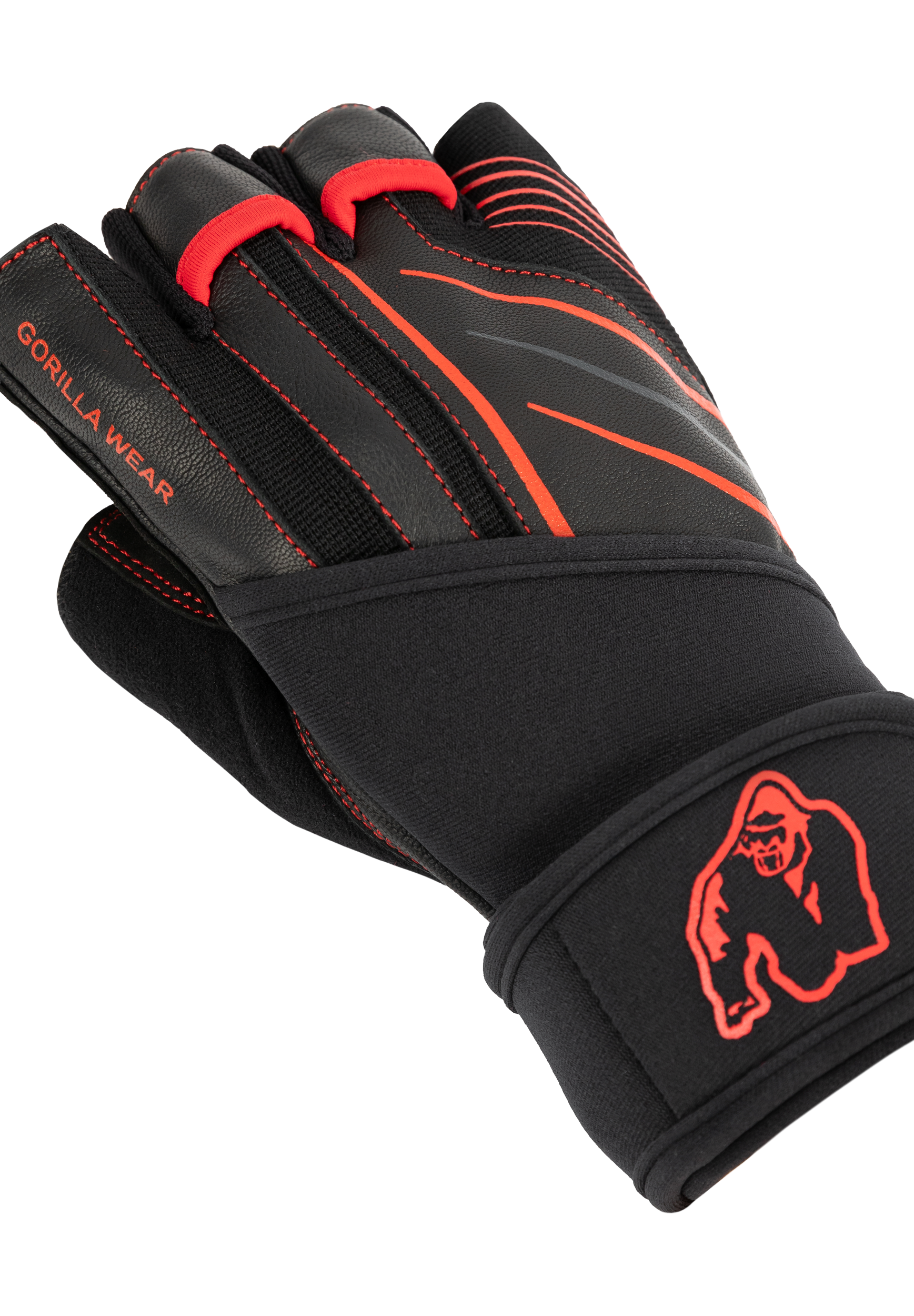 Gorilla Wear Dallas Wrist Wraps Gloves 2.0 Workout Gloves & Grips Black/Red