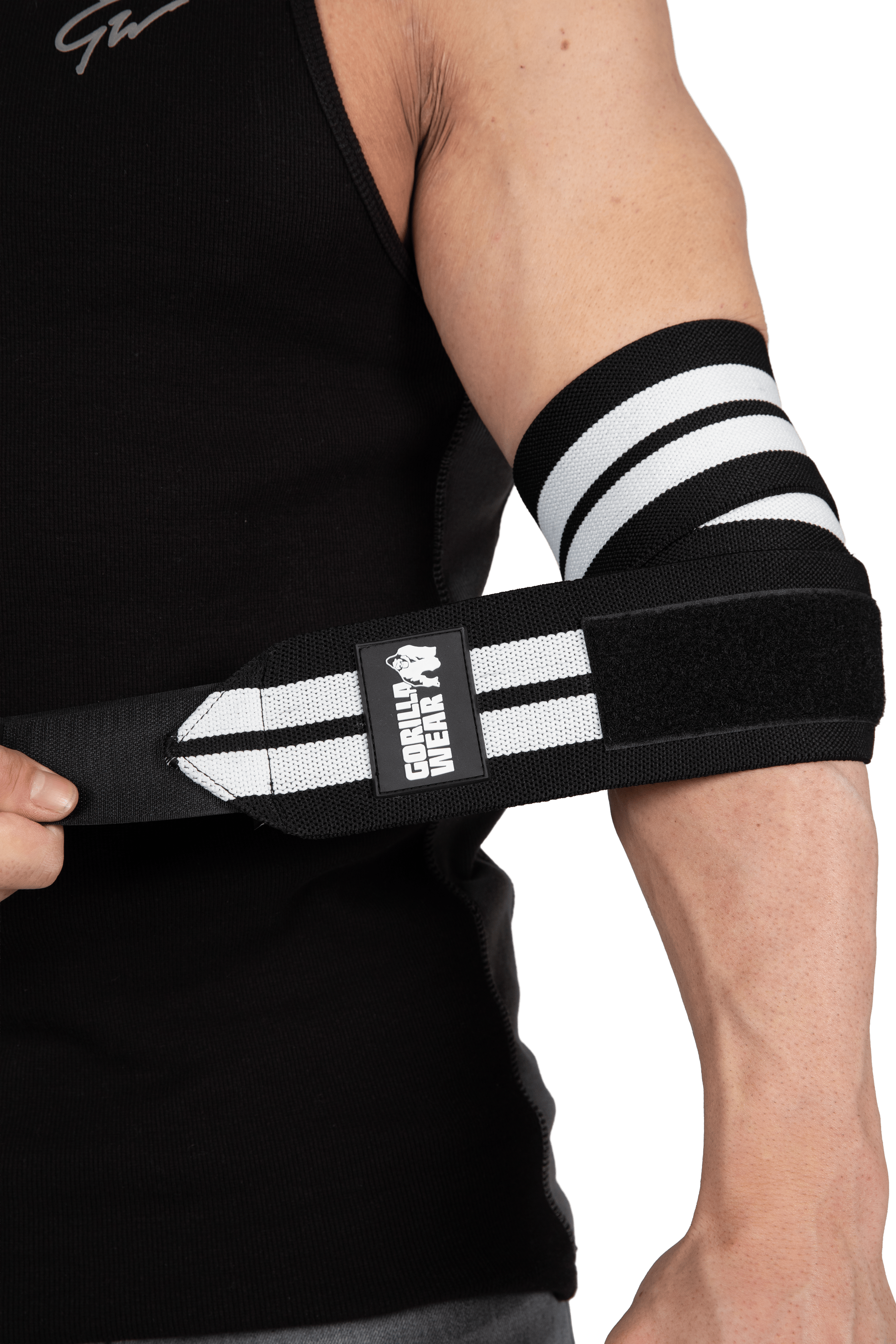 Gorilla Wear Elbow Wraps Lifting Straps & Wraps Black/White