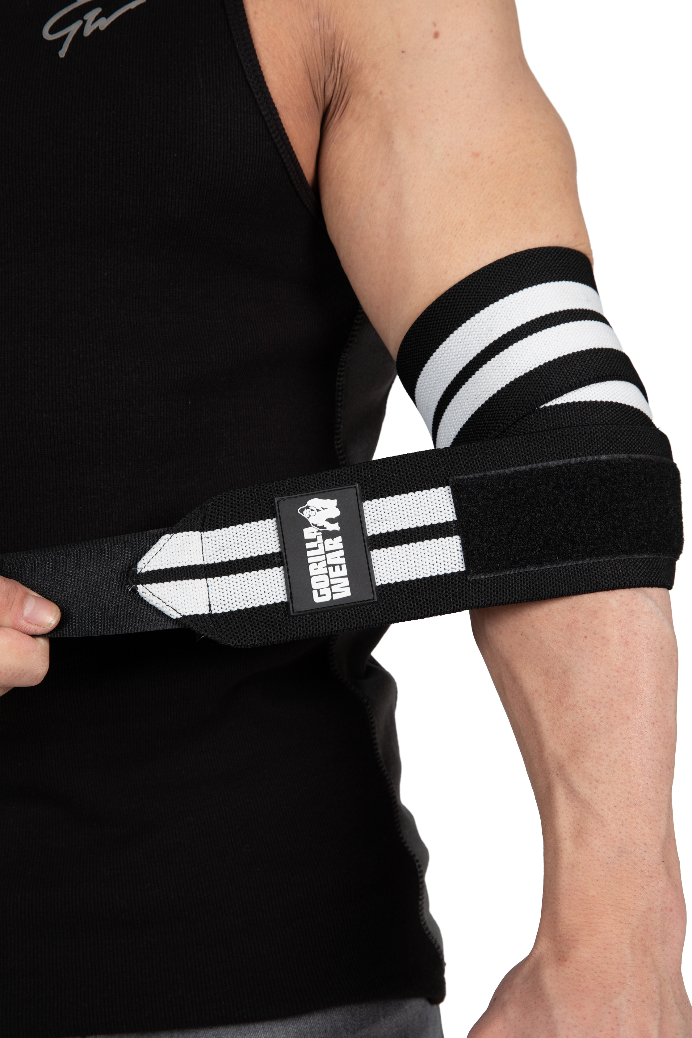 Gorilla Wear Elbow Wraps Lifting Straps & Wraps Black/White