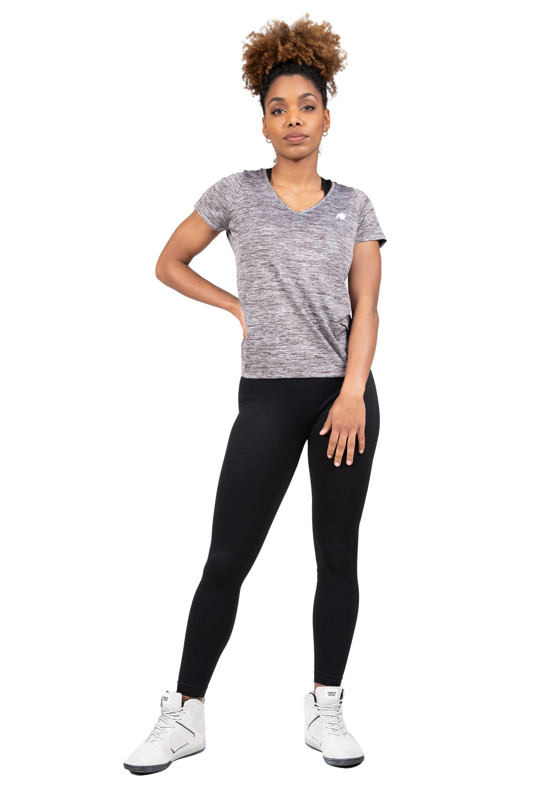 Gorilla Wear Elmira V-Neck T-Shirt T-Shirt & Tops Gray Melange