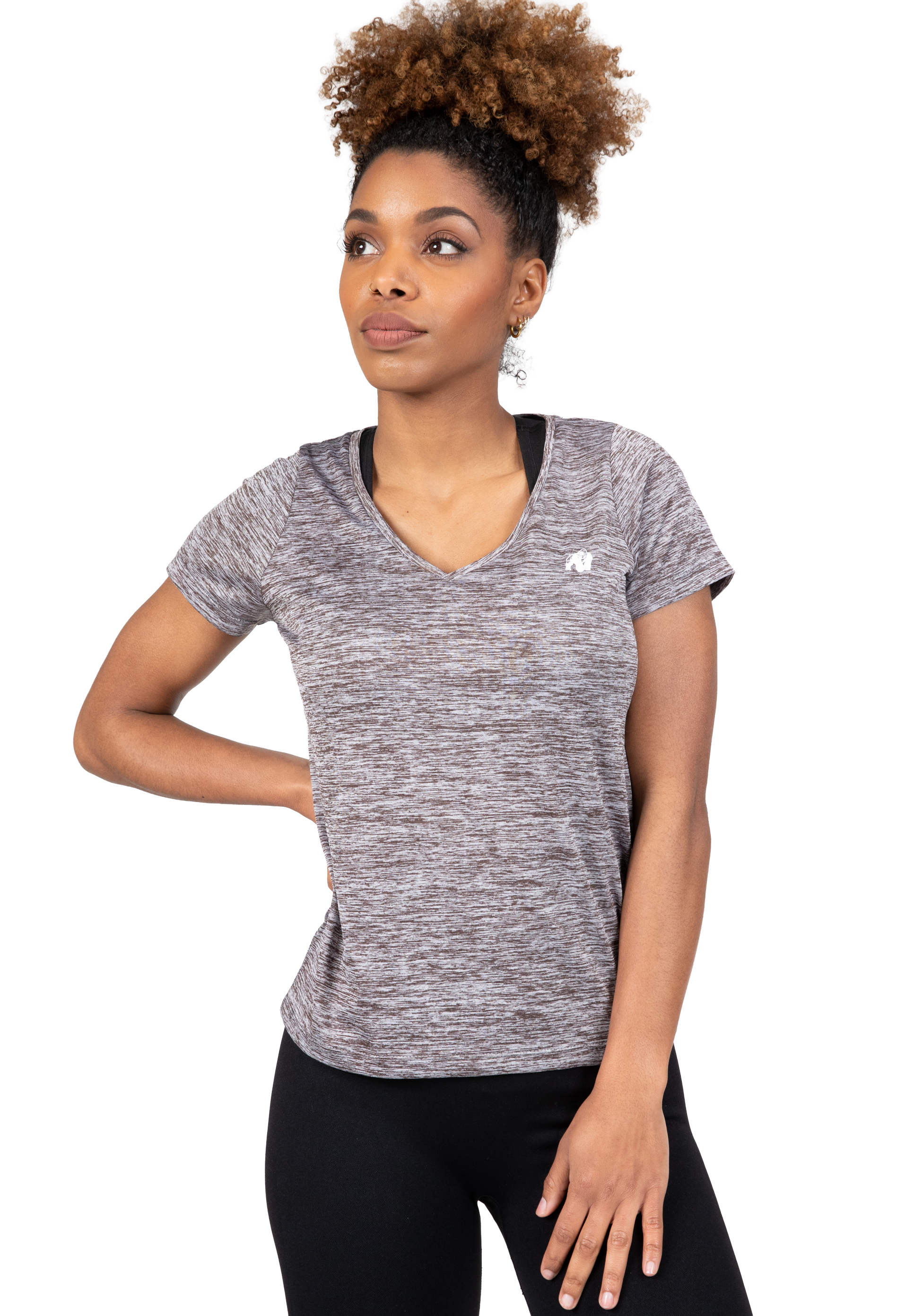 Gorilla Wear Elmira V-Neck T-Shirt T-Shirt & Tops Gray Melange