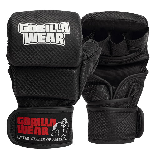 Gorilla Wear Ely MMA Sparring Gloves Fight Gear Black/White