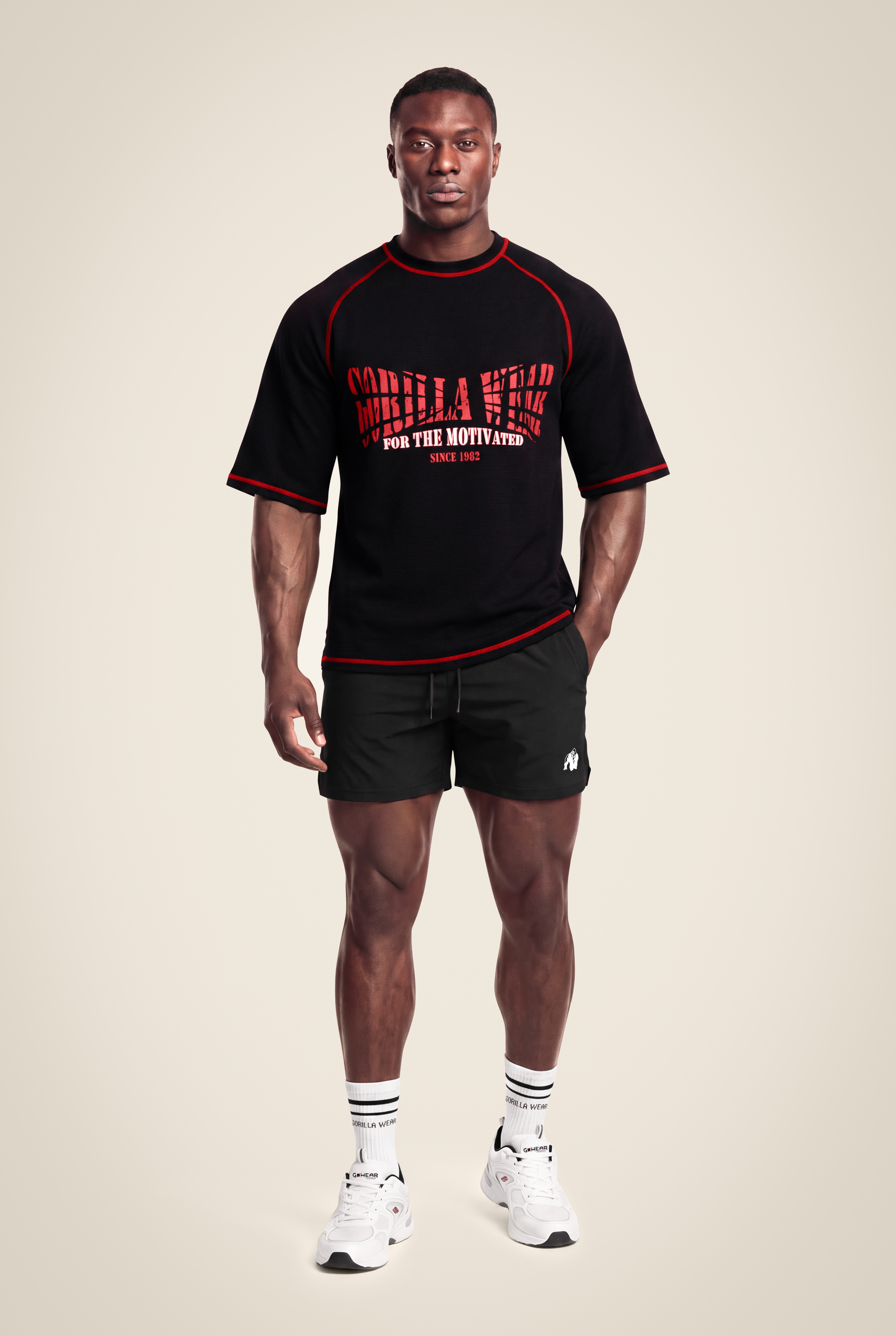 Gorilla Wear Finley Oversized T-Shirt T-Shirt & Tops Black/Red