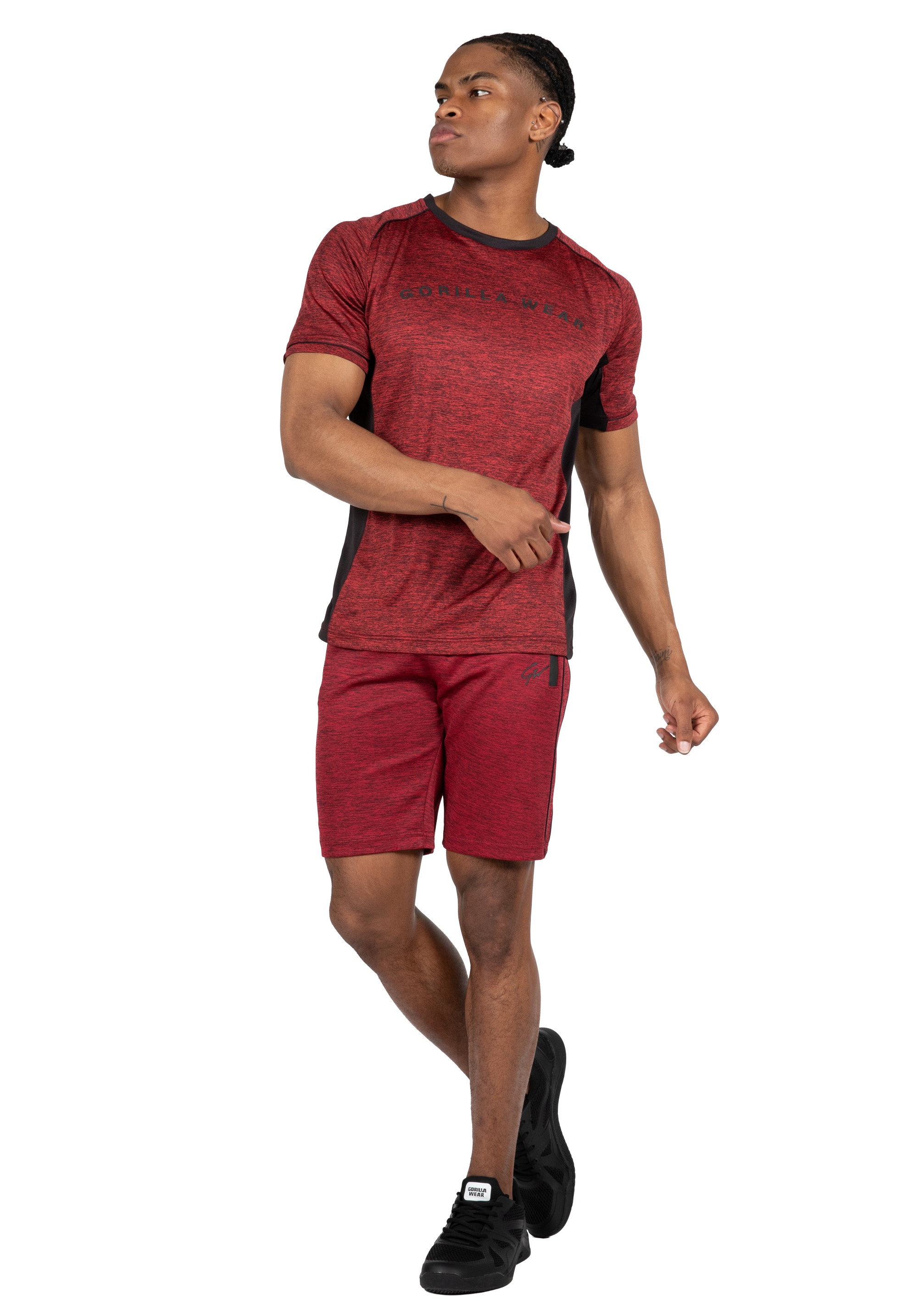 Gorilla Wear Fremont T-Shirt T-Shirt & Tops Burgundy Red/Black