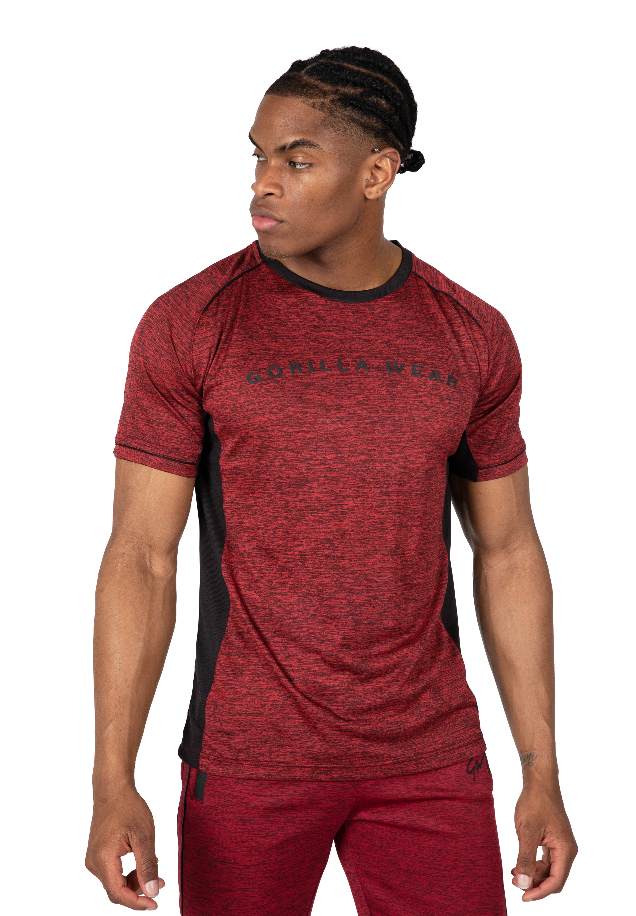 Gorilla Wear Fremont T-Shirt T-Shirt & Tops Burgundy Red/Black