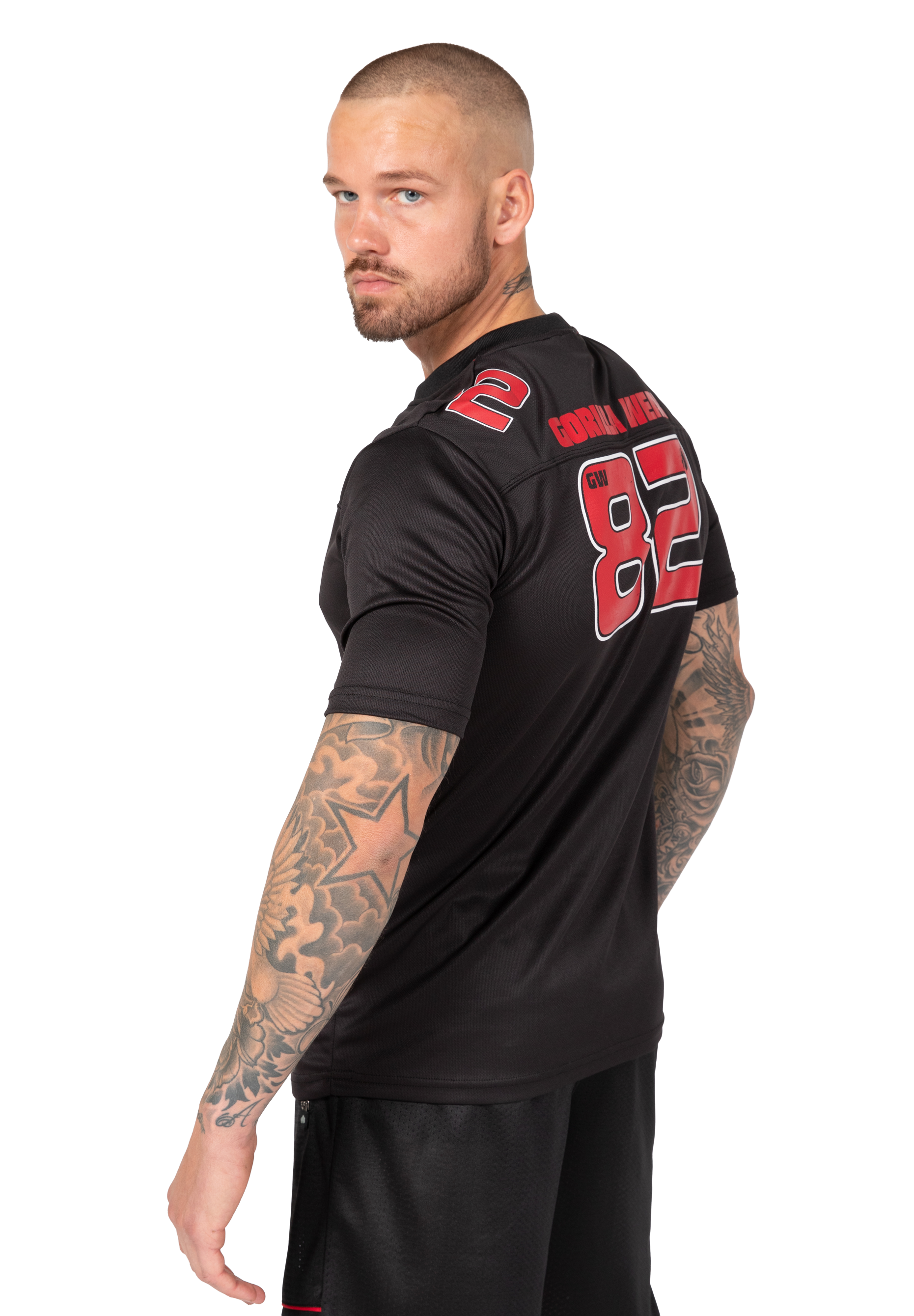 Gorilla Wear Fresno T-Shirt T-Shirt & Tops Black/Red
