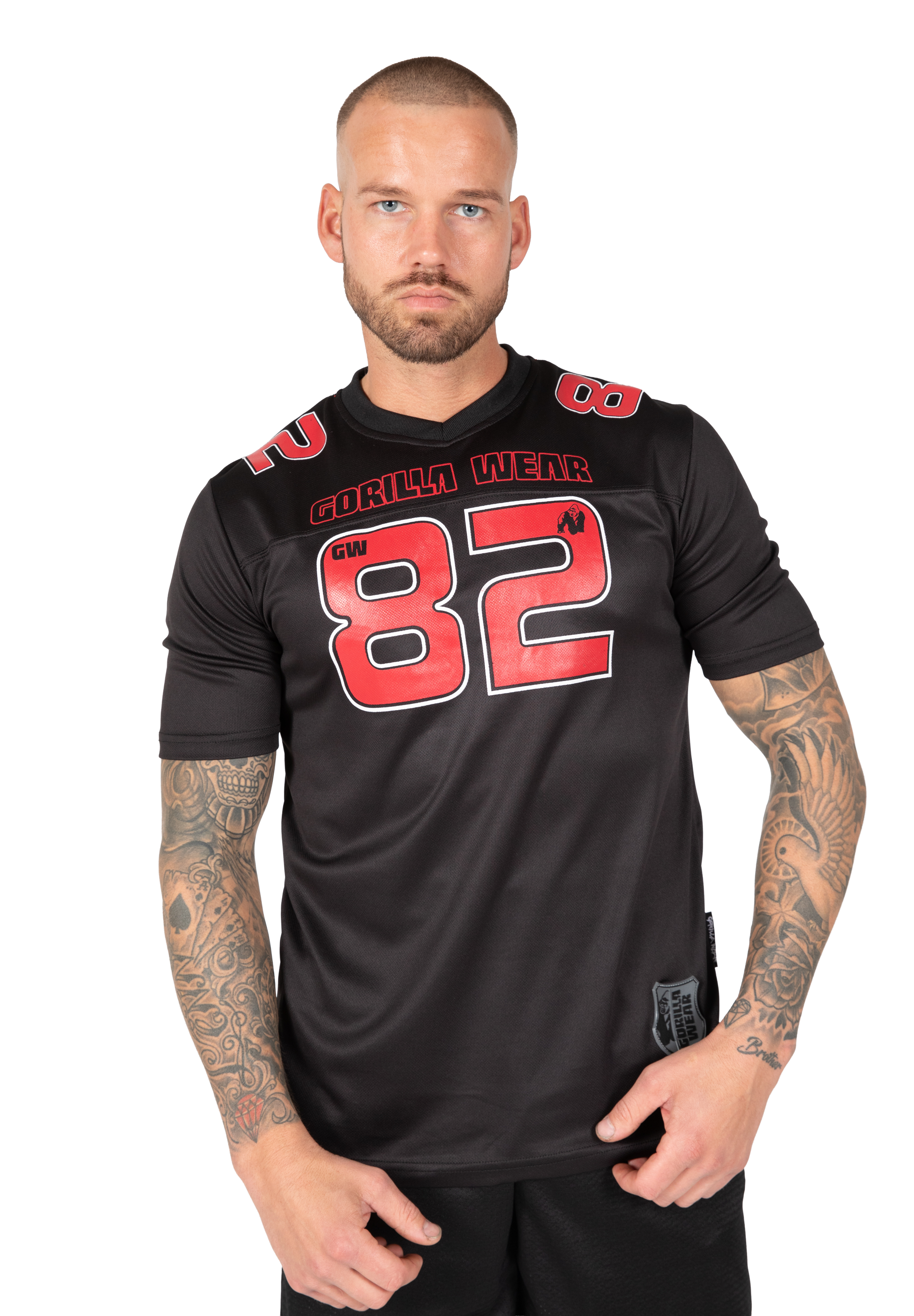 Gorilla Wear Fresno T-Shirt T-Shirt & Tops Black/Red