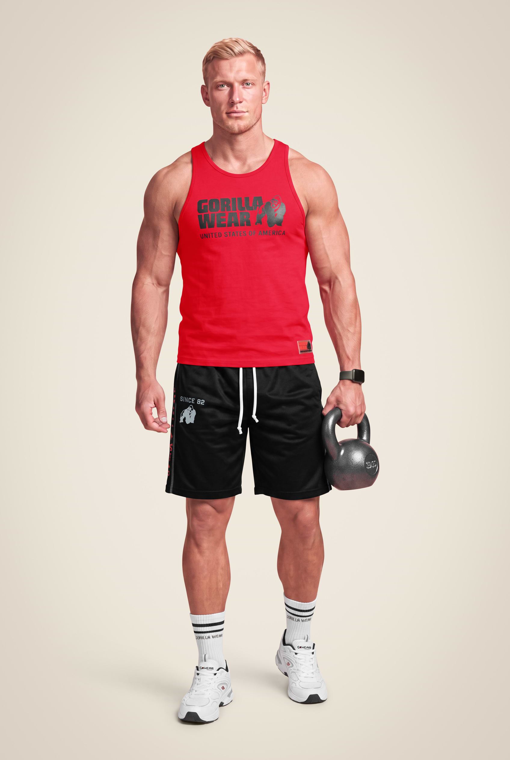 Gorilla Wear Functional Mesh Shorts Shorts Black/Red