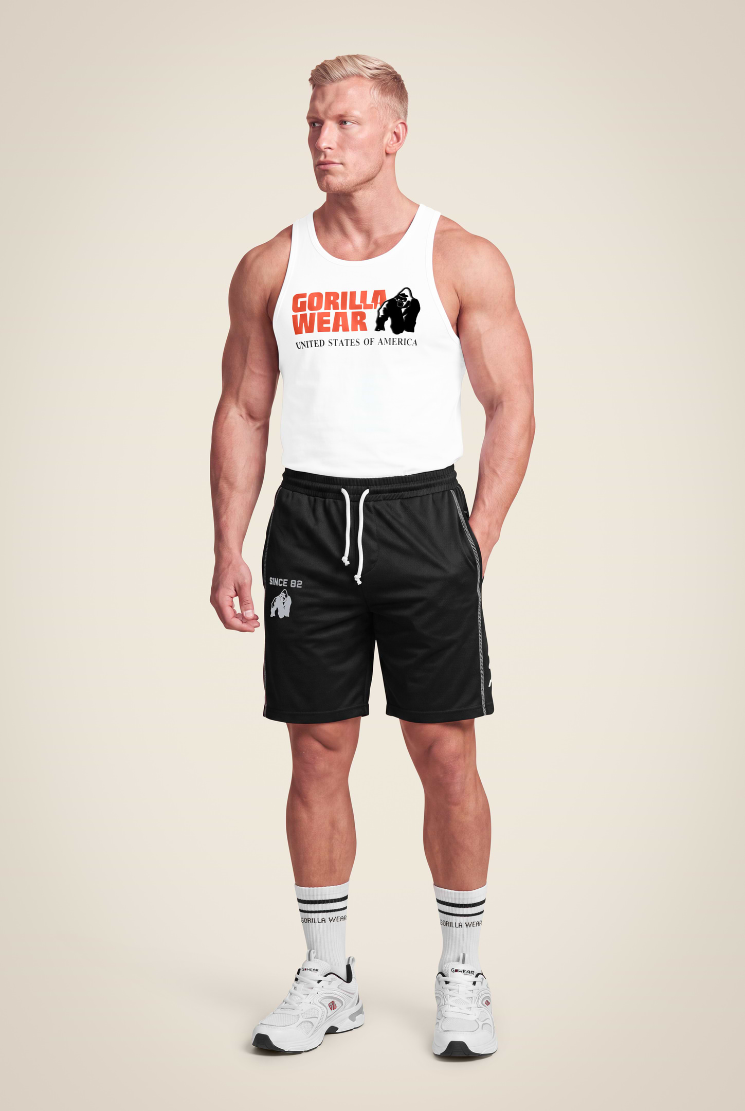 Gorilla Wear Functional Mesh Shorts Shorts Black/White