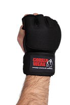 Gorilla Wear Gel Glove Wraps Fight Gear Black/White