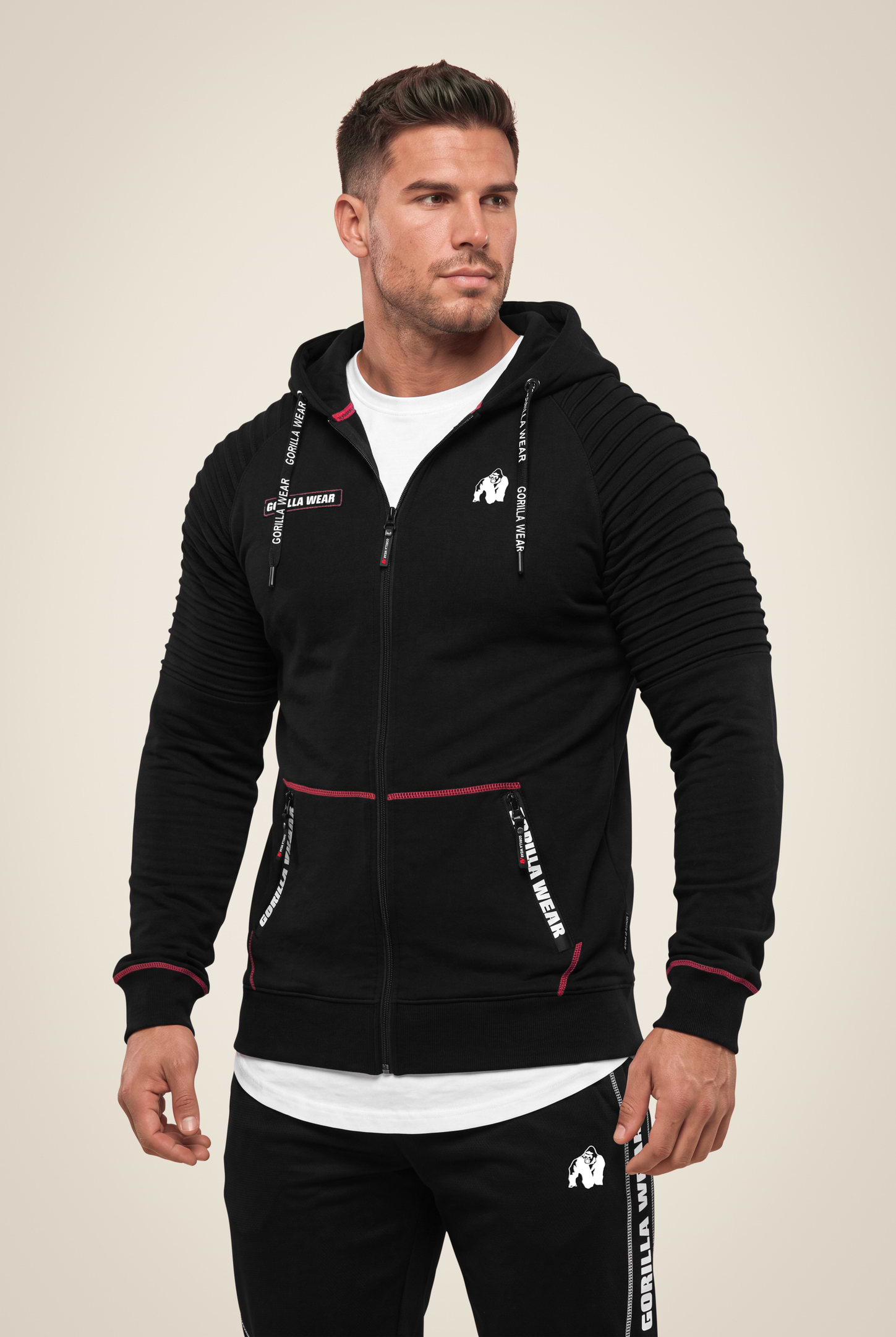 Gorilla Wear Georgia Zipped Hoodie Hoodie & Sweatshirt Black