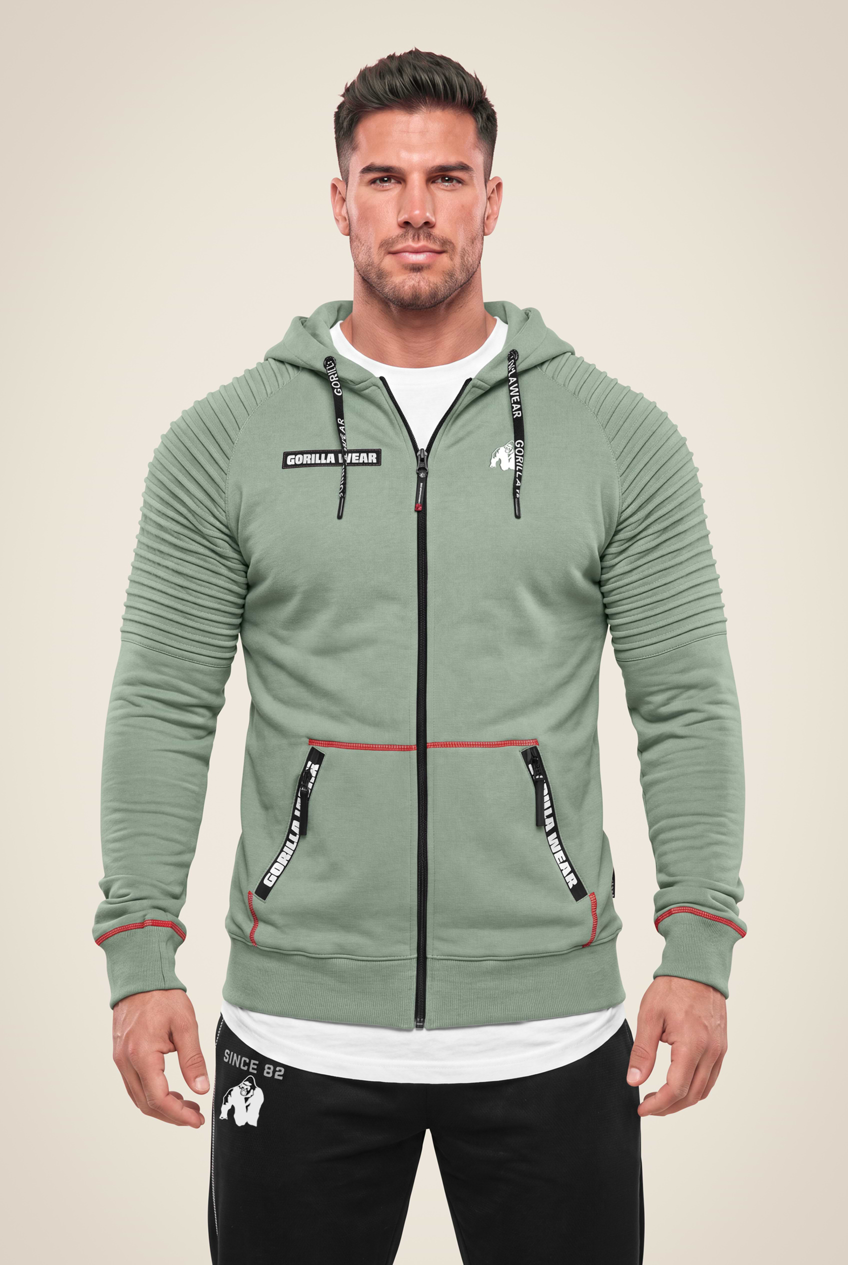 Gorilla Wear Georgia Zipped Hoodie Hoodie & Sweatshirt Green