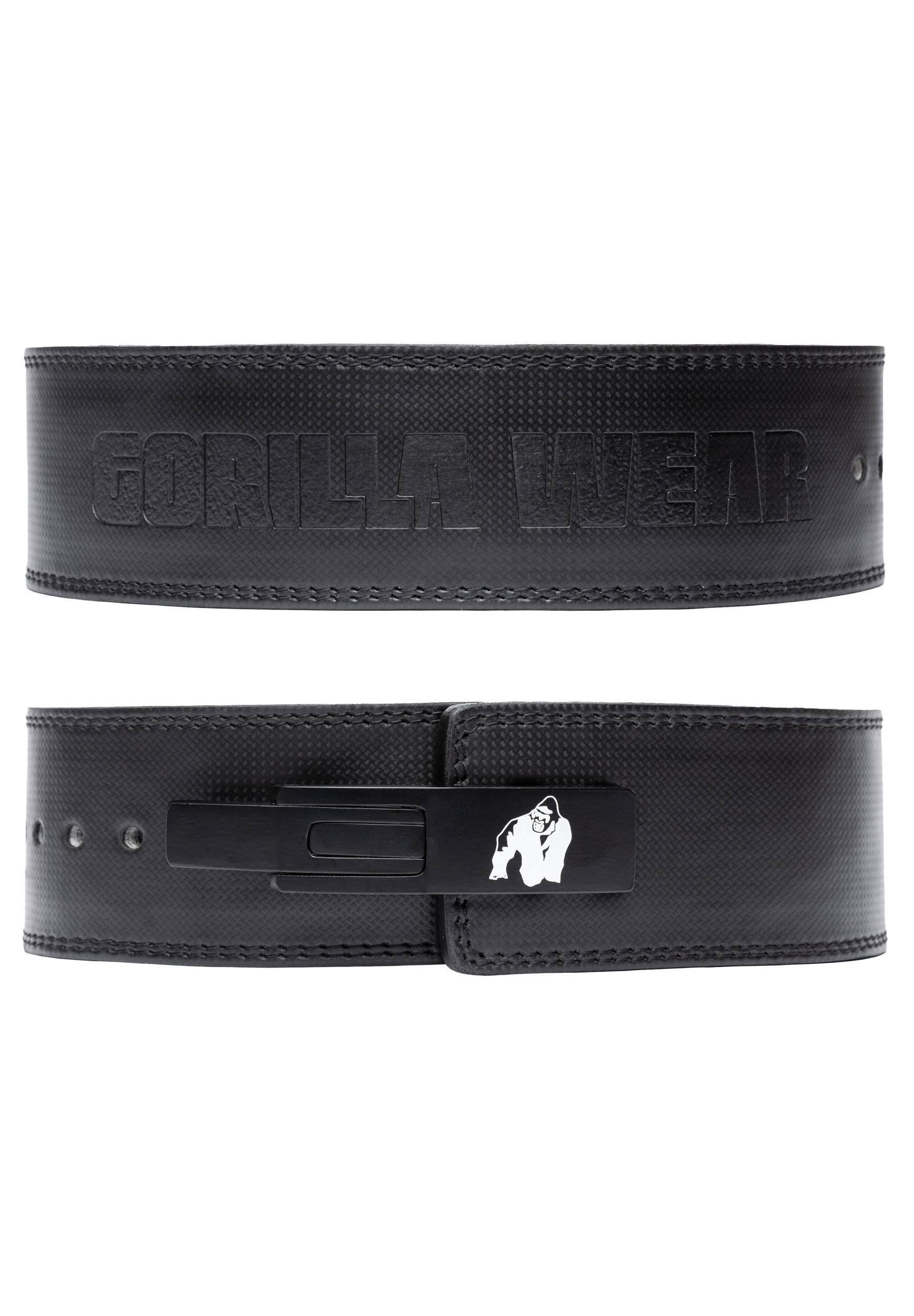 Gorilla Wear Gorilla Wear 4 Inch Carbon Leather Lever Belt Lifting Belts Black