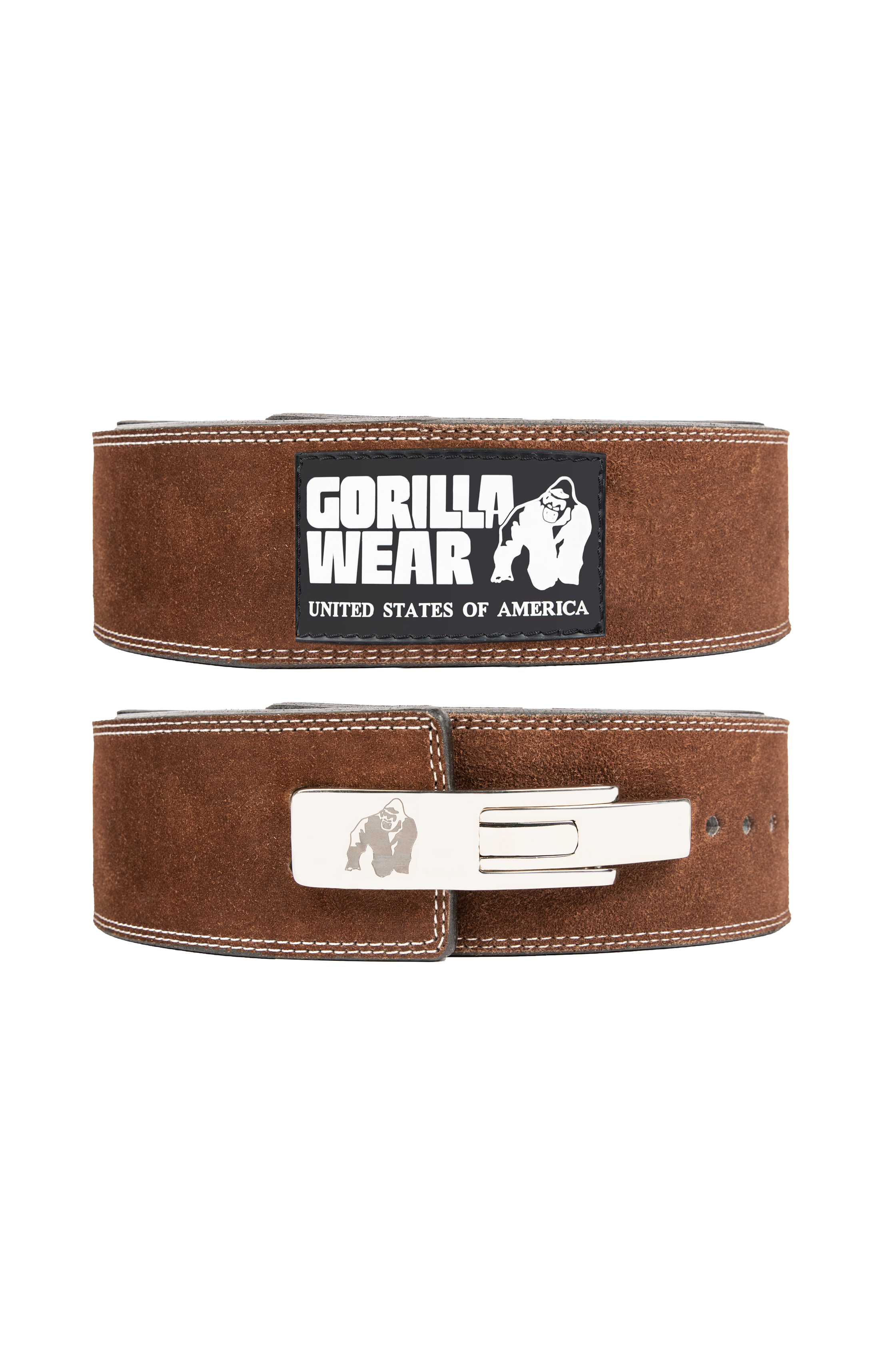 Gorilla Wear Gorilla Wear 4 Inch Leather Lever Belt Lifting Belts Brown