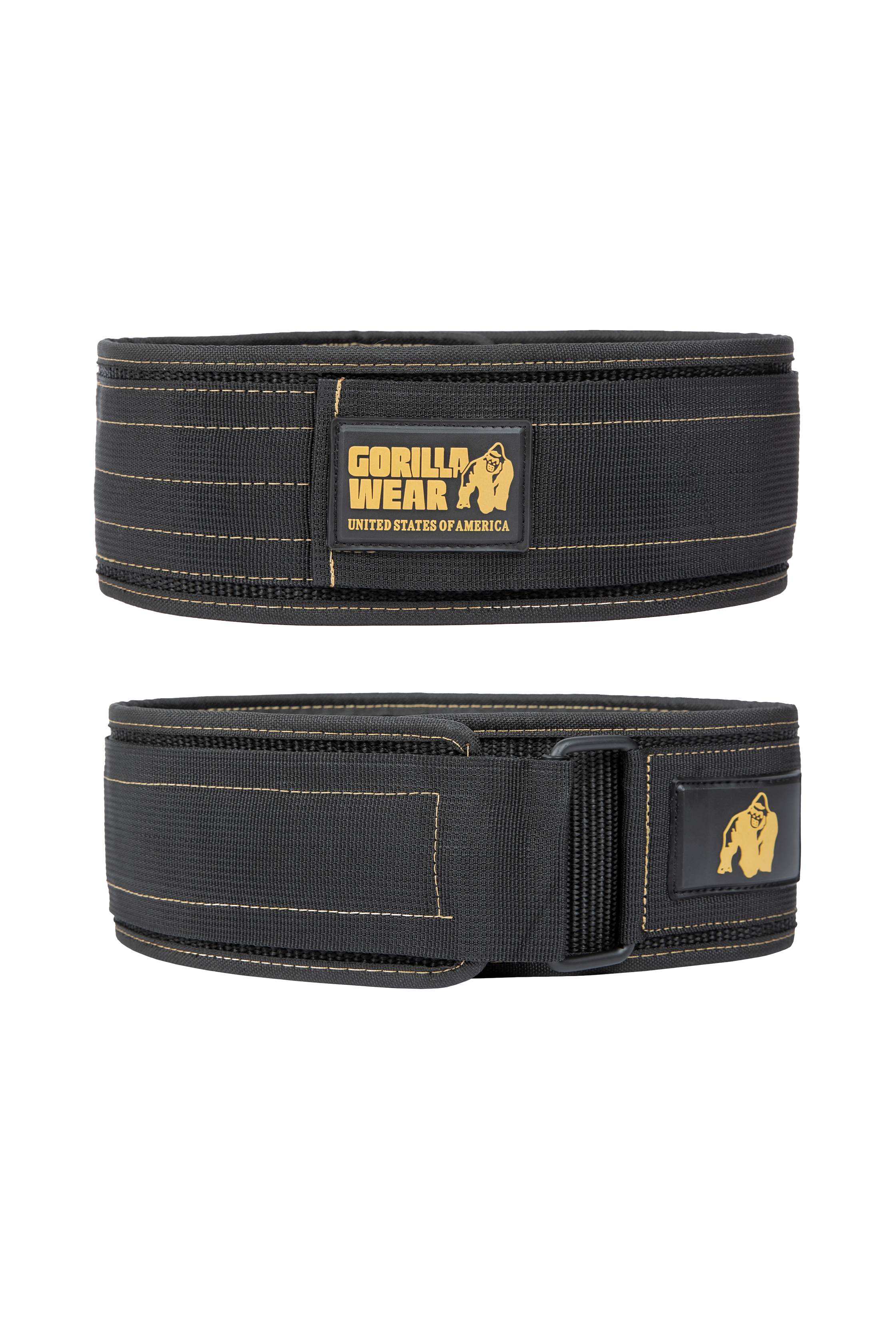 Gorilla Wear Gorilla Wear 4 Inch Nylon Lifting Belt Lifting Belts Black/Gold