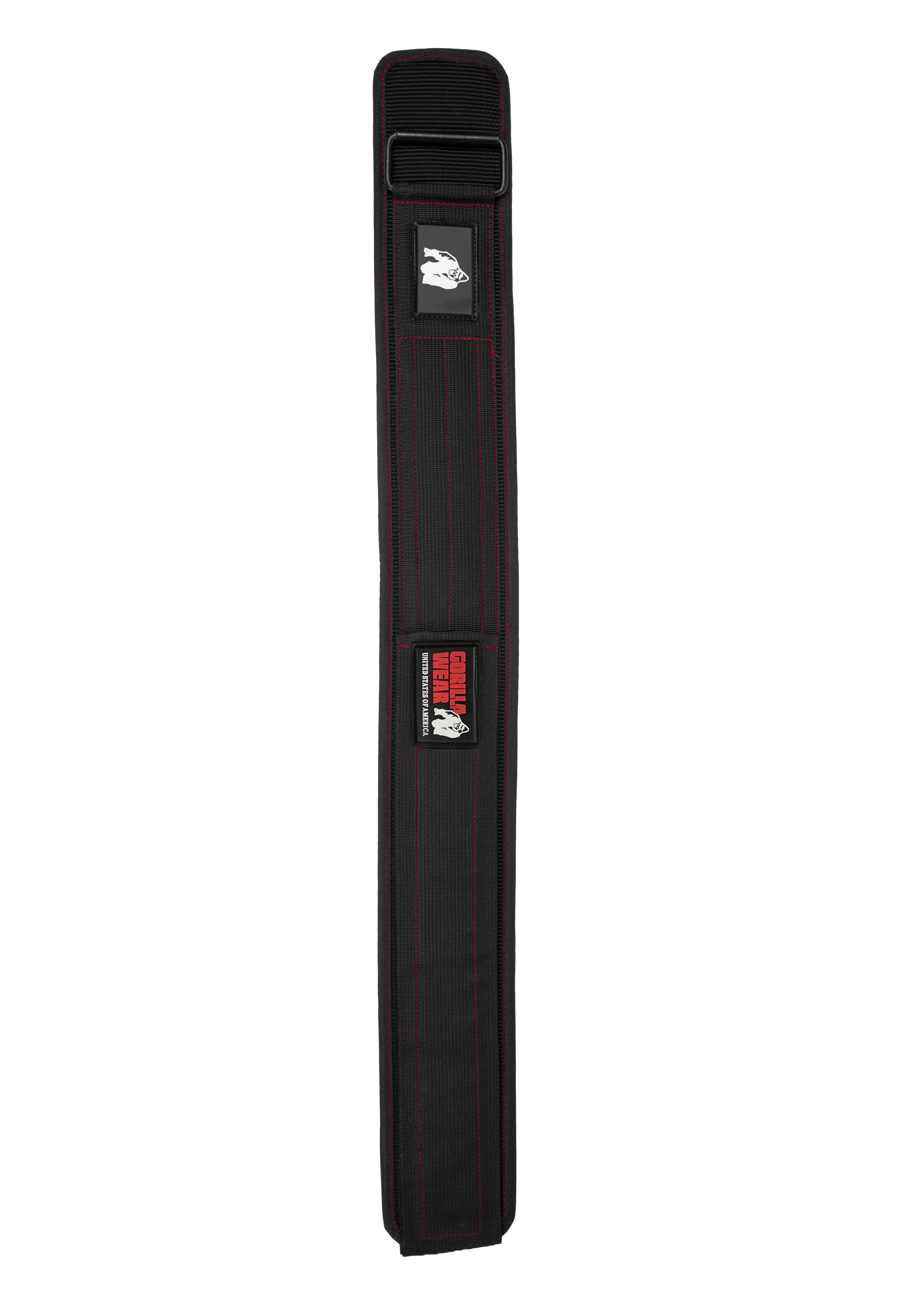 Gorilla Wear Gorilla Wear 4 Inch Nylon Lifting Belt Lifting Belts Black/Red Stitched